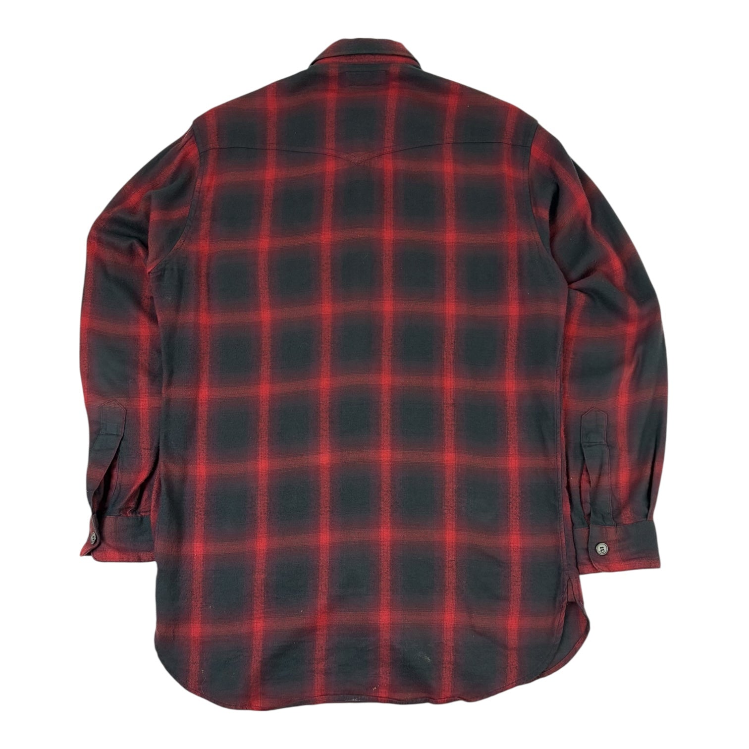 Saint Laurent Button Up Western Plaid Red