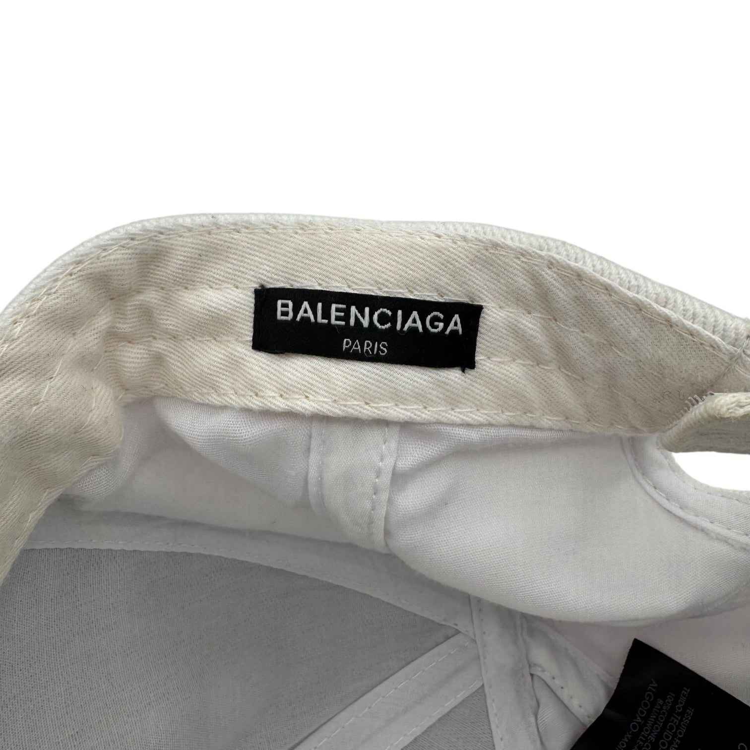 Balenciaga Logo Ball Cap White