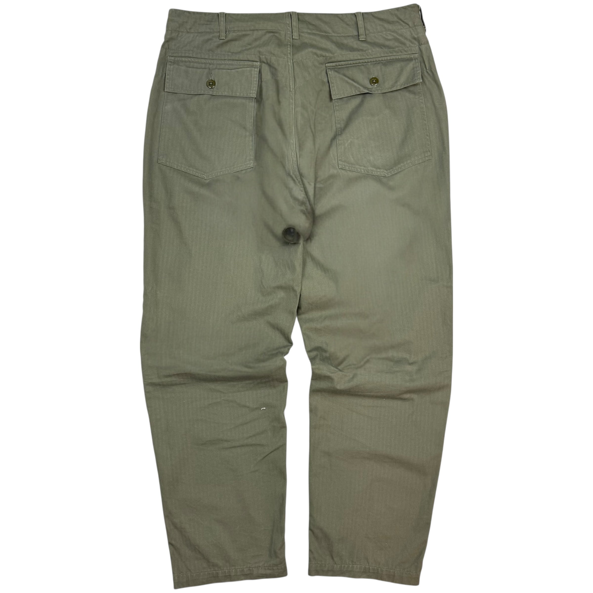 Engineered Garments Cotton Herringbone Twill Fatigue Pants Green