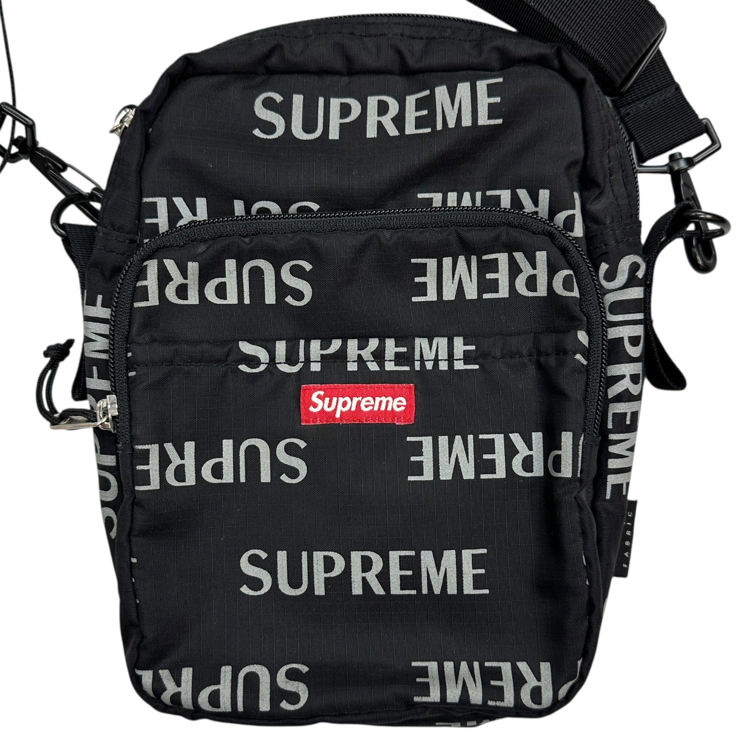 Supreme 3M Reflective Repeat Shoulder Bag Black