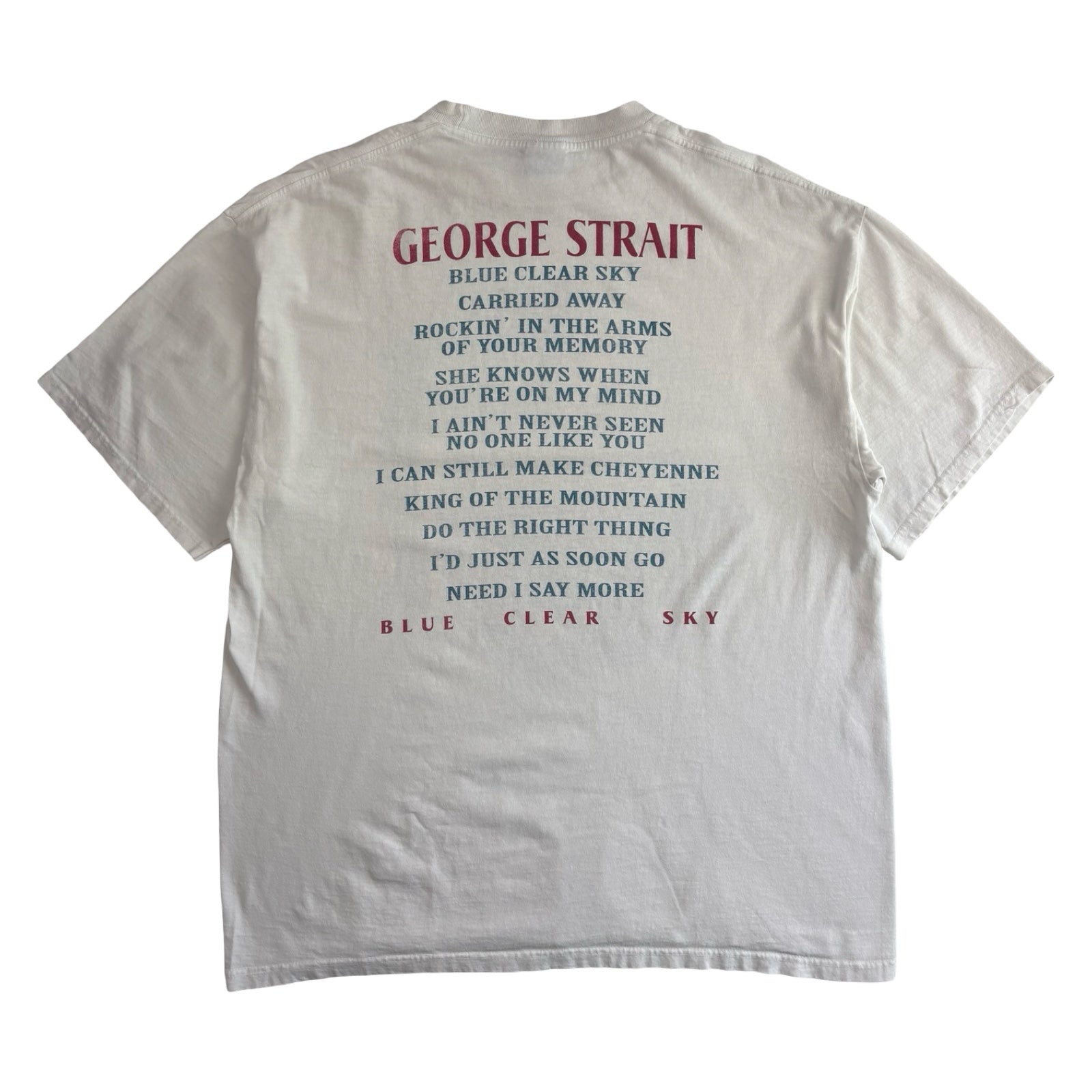 1990s George Strait “Blue Clear Sky” T-Shirt White