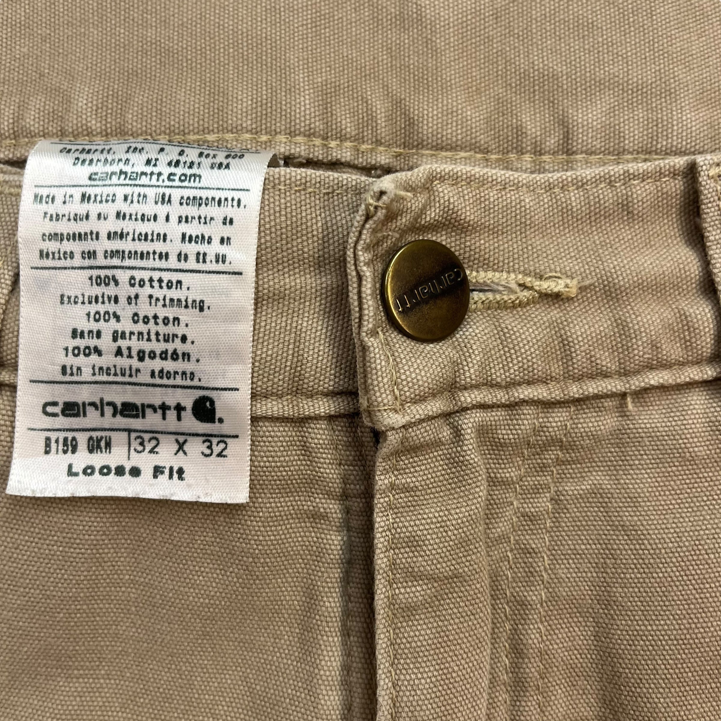 Vintage Carhartt Dungaree Pants Beige