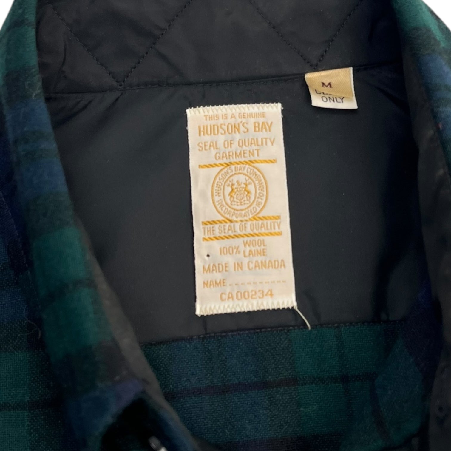 Vintage Hudsons Bay Wool Checkered Flannel Navy/Forest