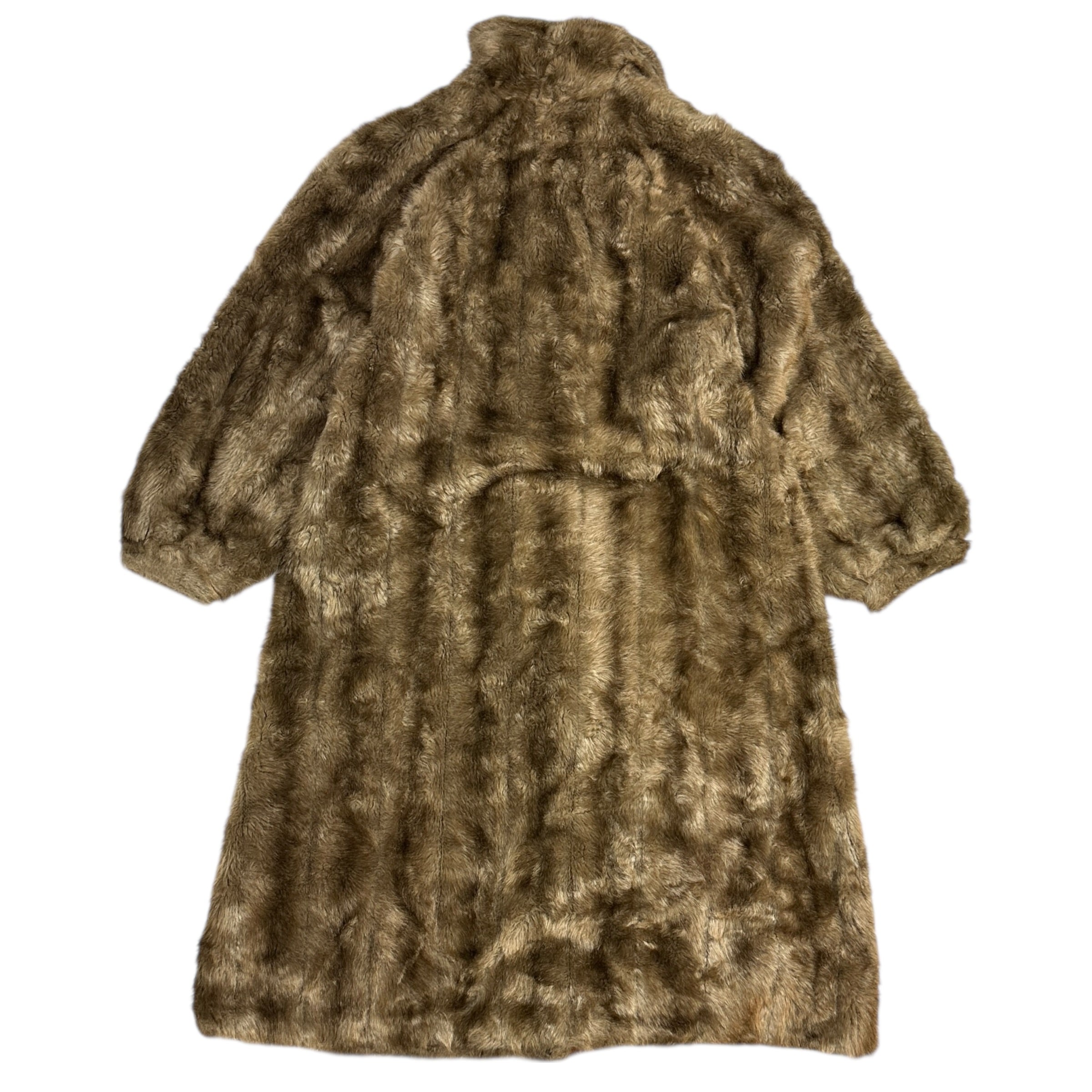 (W) Tradition Sears Faux Fur Teddy Coat Light Brown