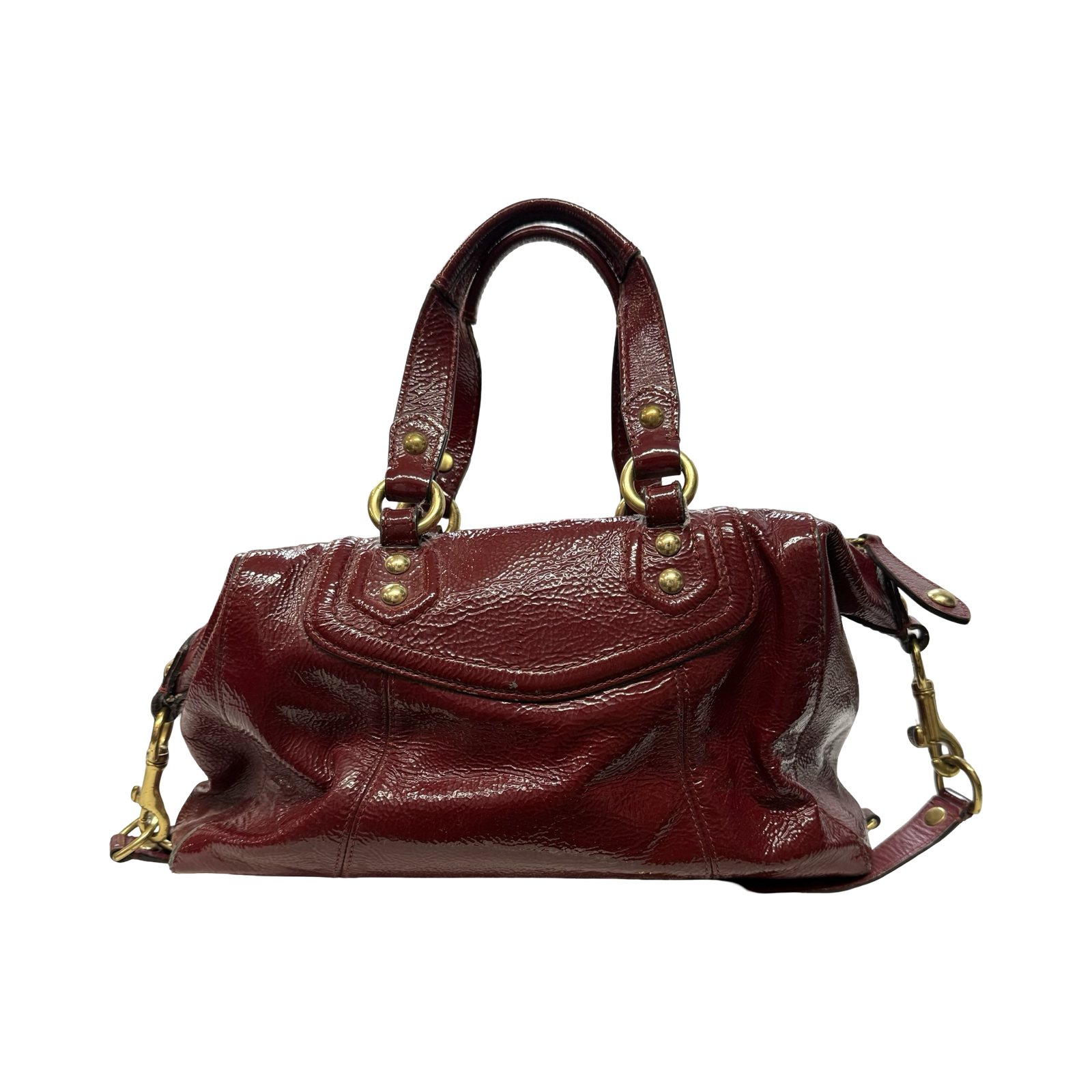 (W) Vintage Coach Ashley Satchel Red