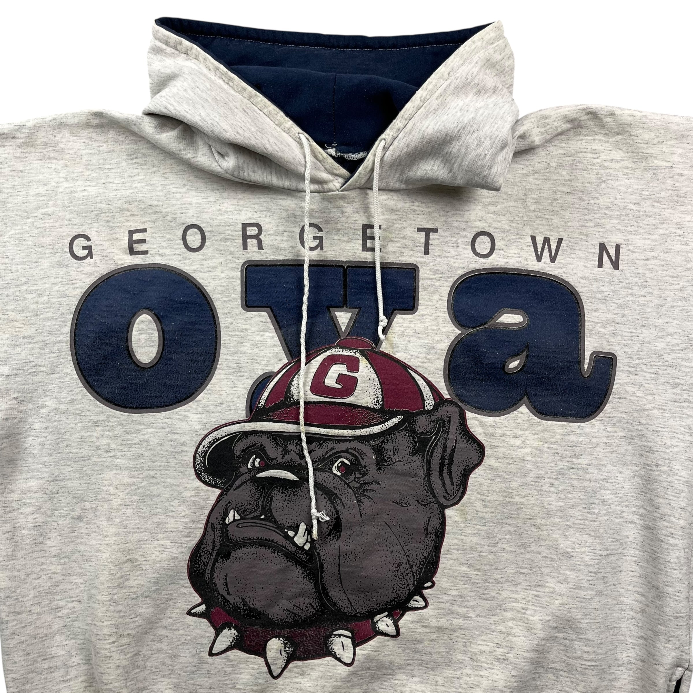 Vintage Georgetown Hoyas Hoodie Light Grey