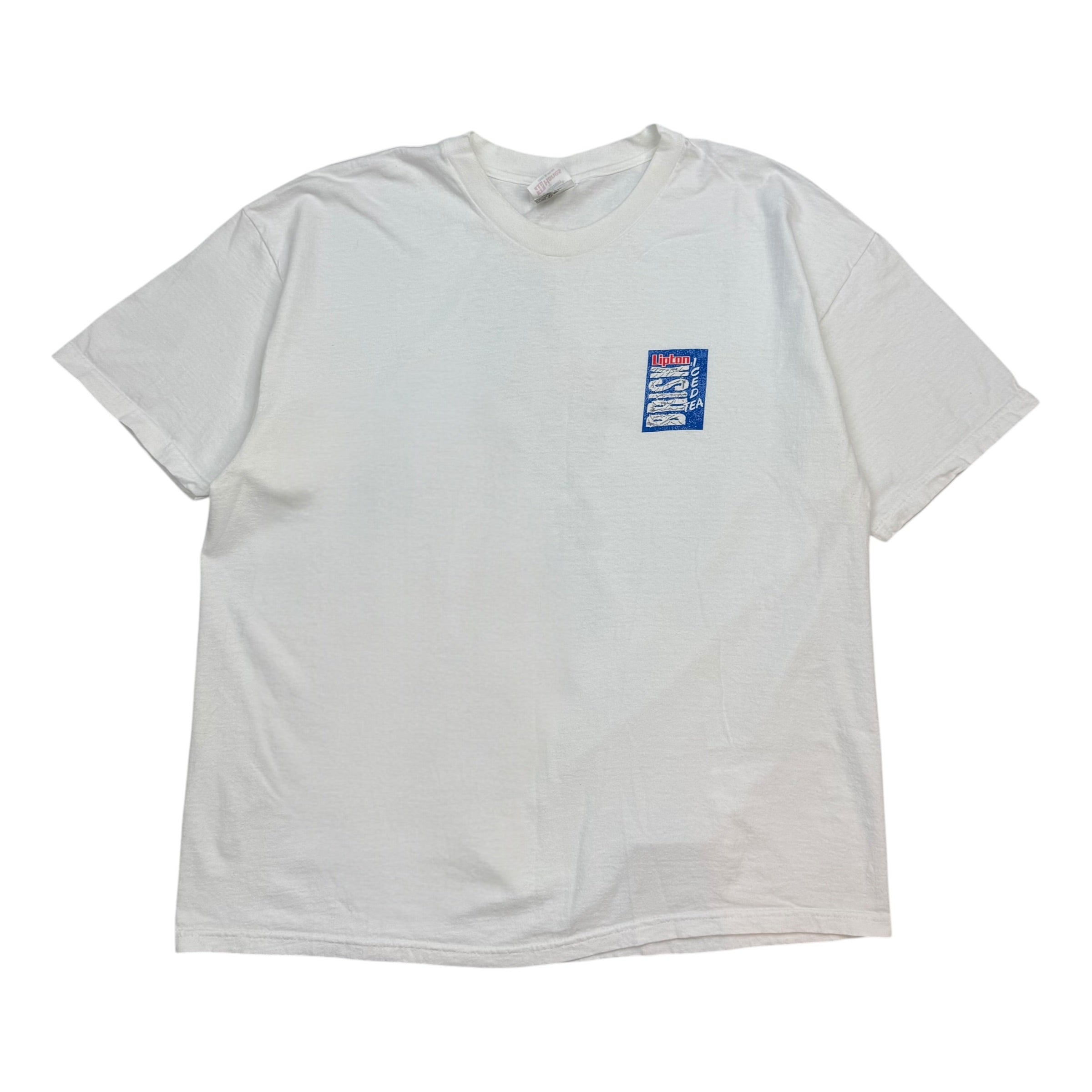 1990s Lipton Brisk Iced Tea Bruce Willis ‘That’s Brisk Baby!’ Tee White
