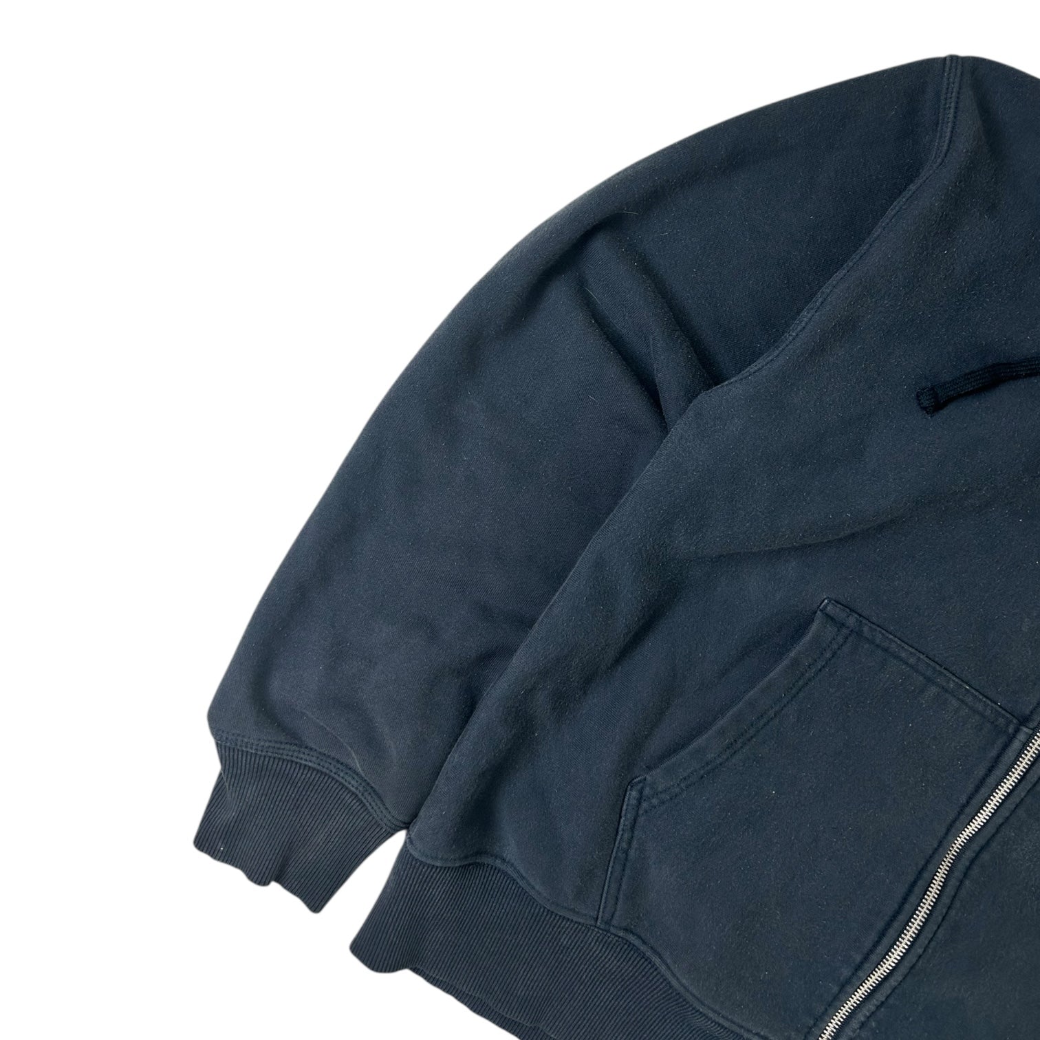 Stussy Basic Stock Logo Zip Up Hoodie Navy
