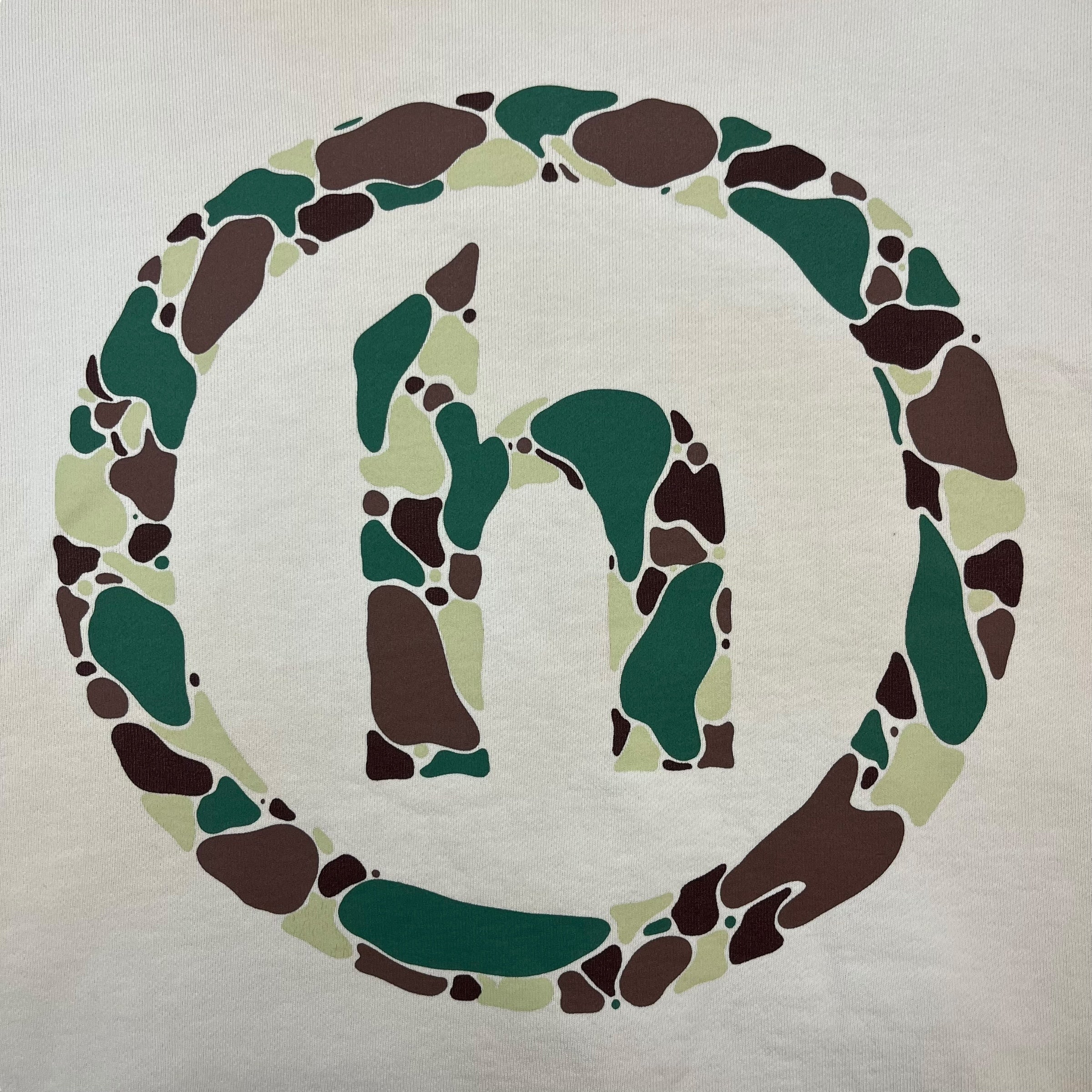 Hidden NY H Logo Cloud Camo Hoodie Cream/White