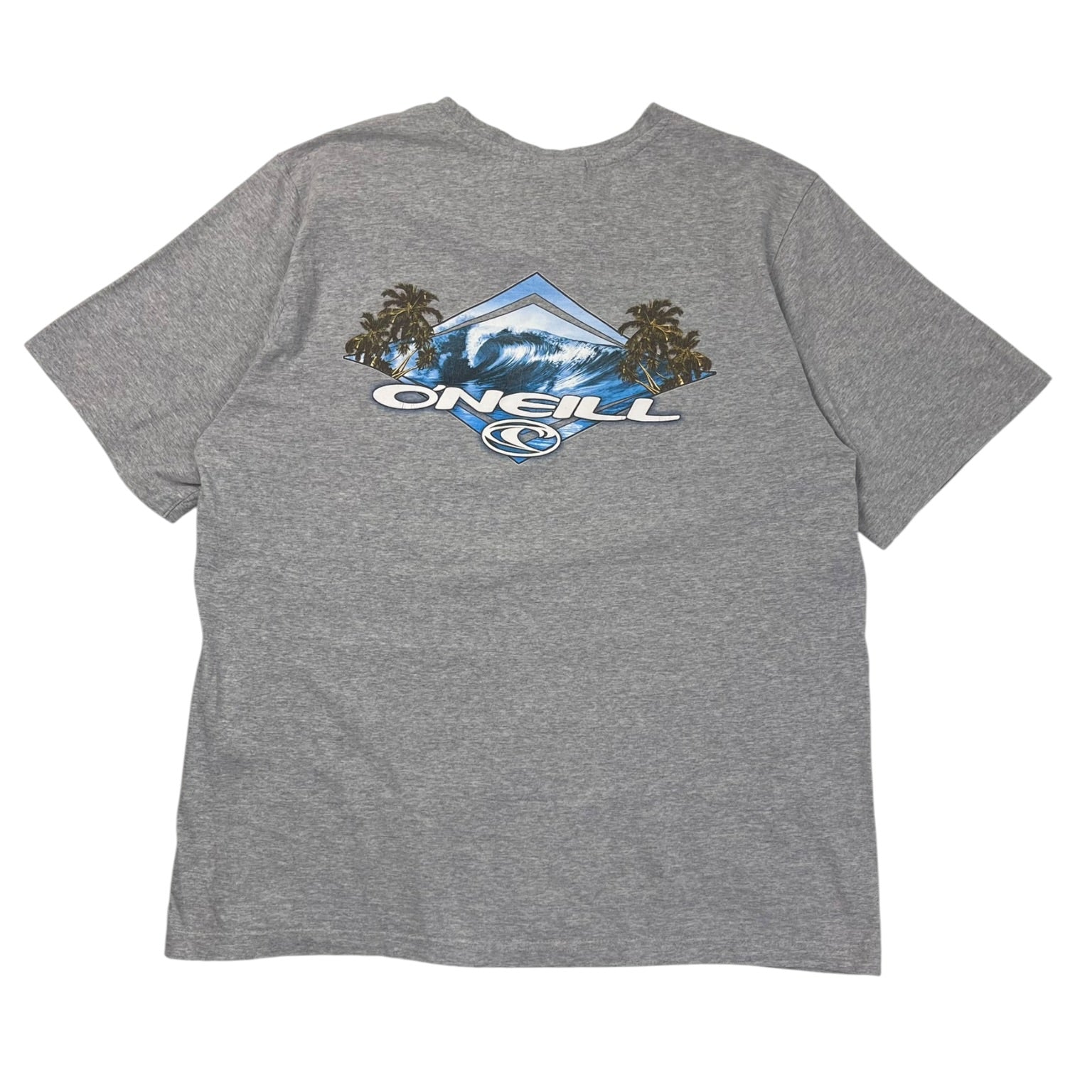 Vintage Y2K O'Neill Wave Design T-Shirt Heather Grey