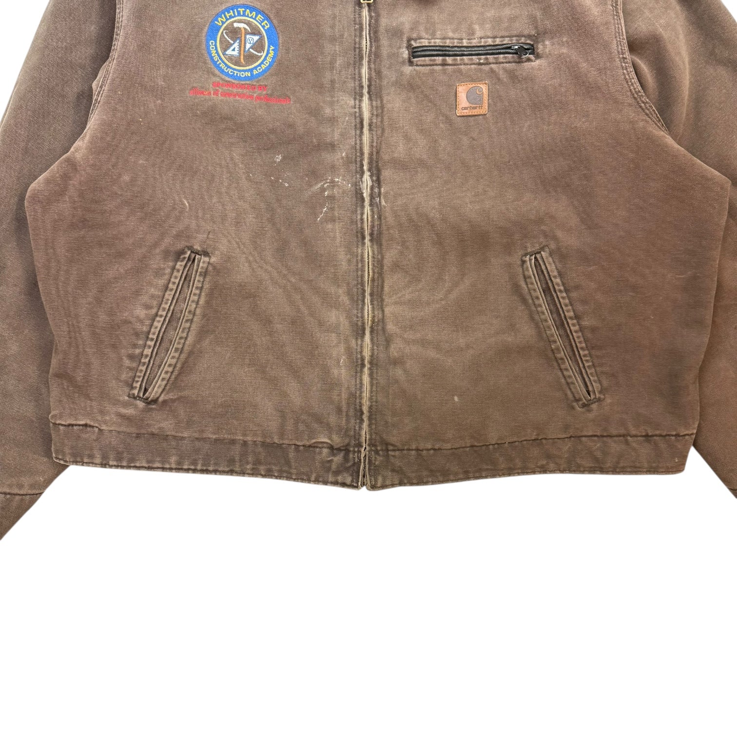 Vintage Carhartt Blanket Lined Detroit Jacket Faded Brown