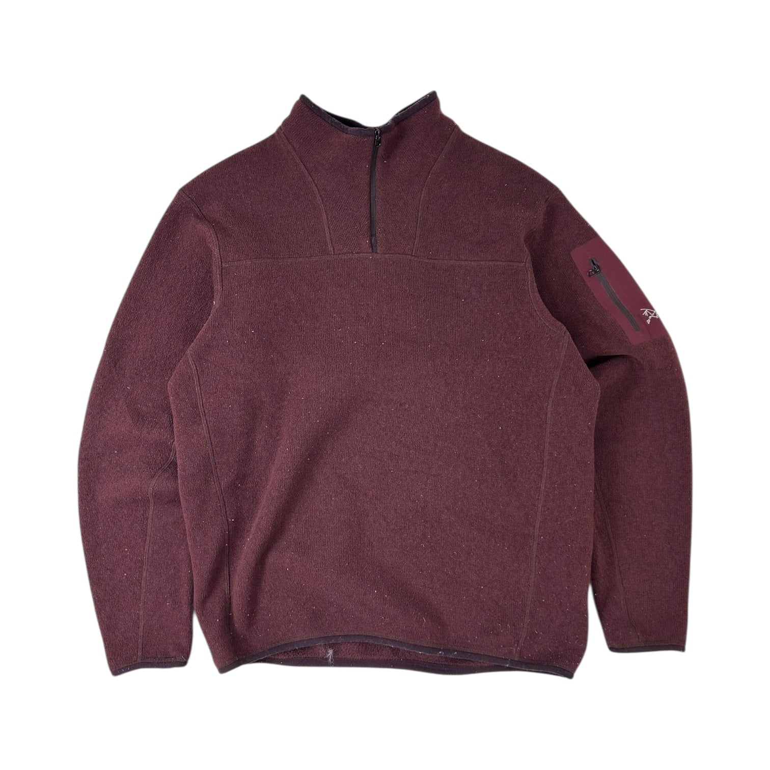 Arc'teryx 1/4 Zip Polartec Fleece Pullover Jacket Burgundy