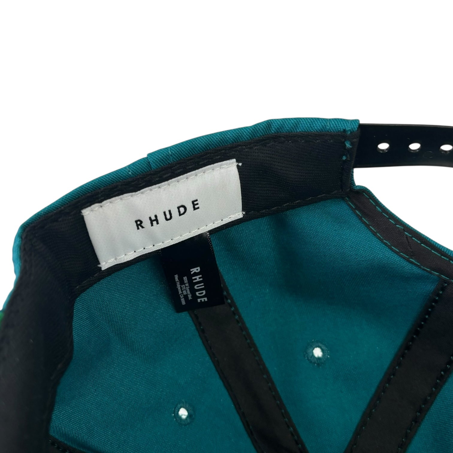 Rhude Rally Prix SnapBack Trucker Hat Teal