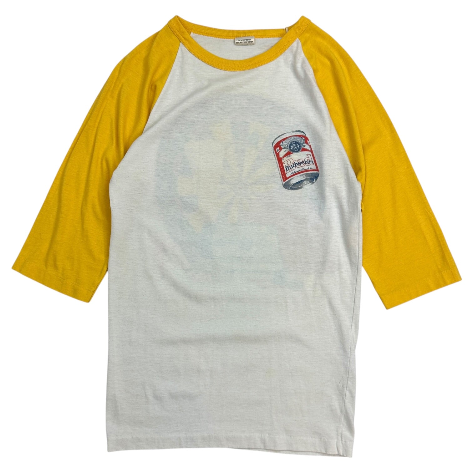 1984 Budweiser Darts Raglan Tee White/Yellow