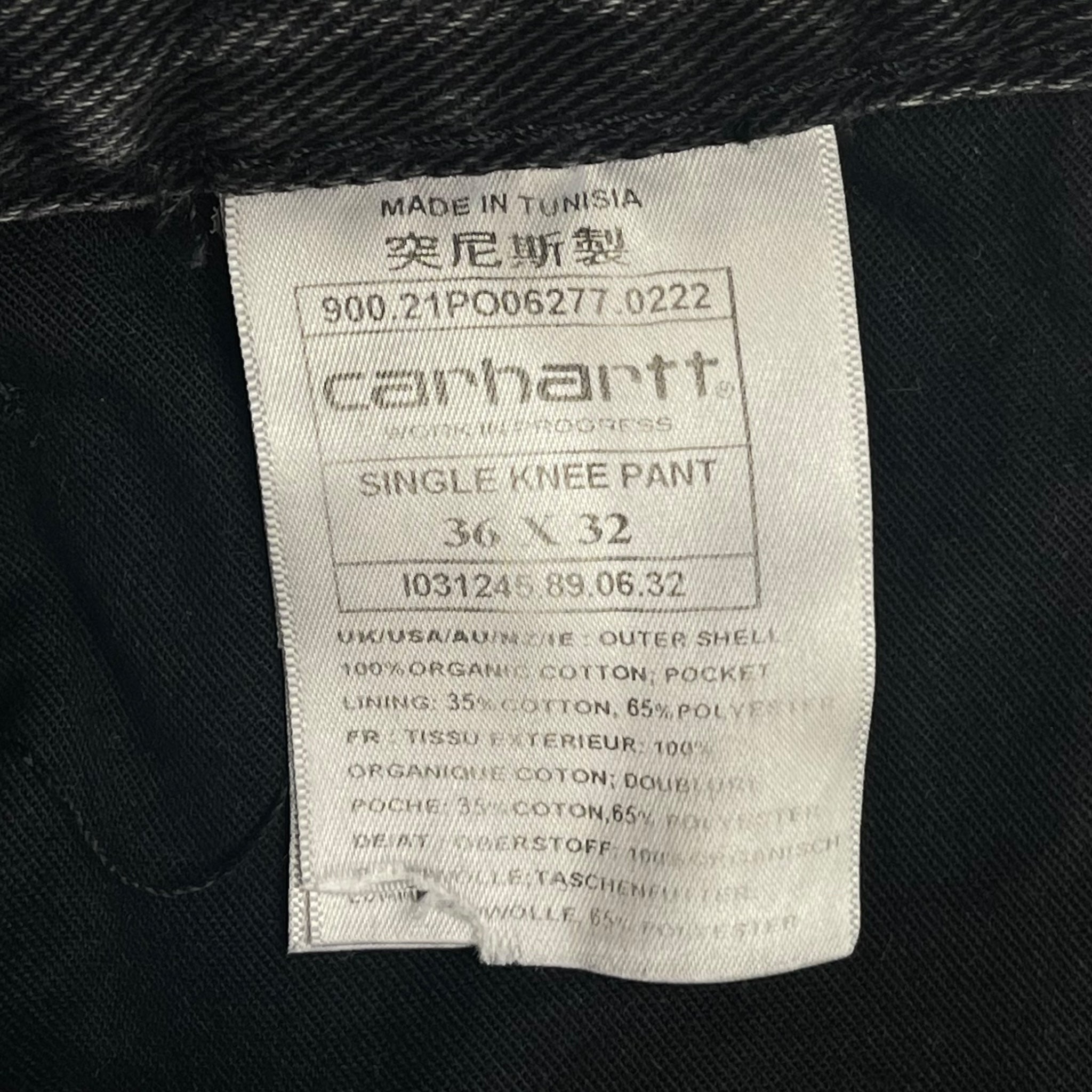 Carhartt WIP Single Knee Pant Worn Black