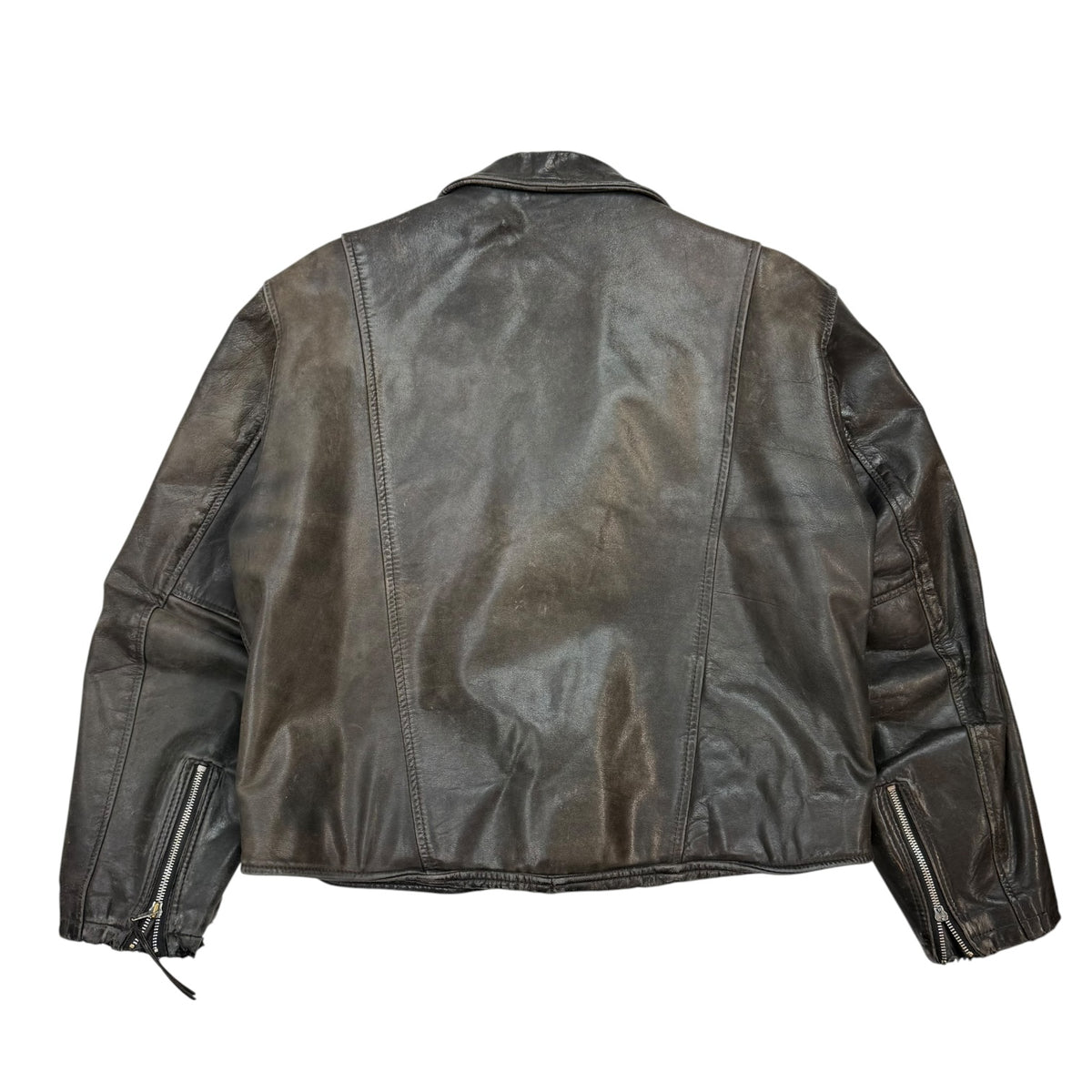 Vintage Moto Leather Jacket Black