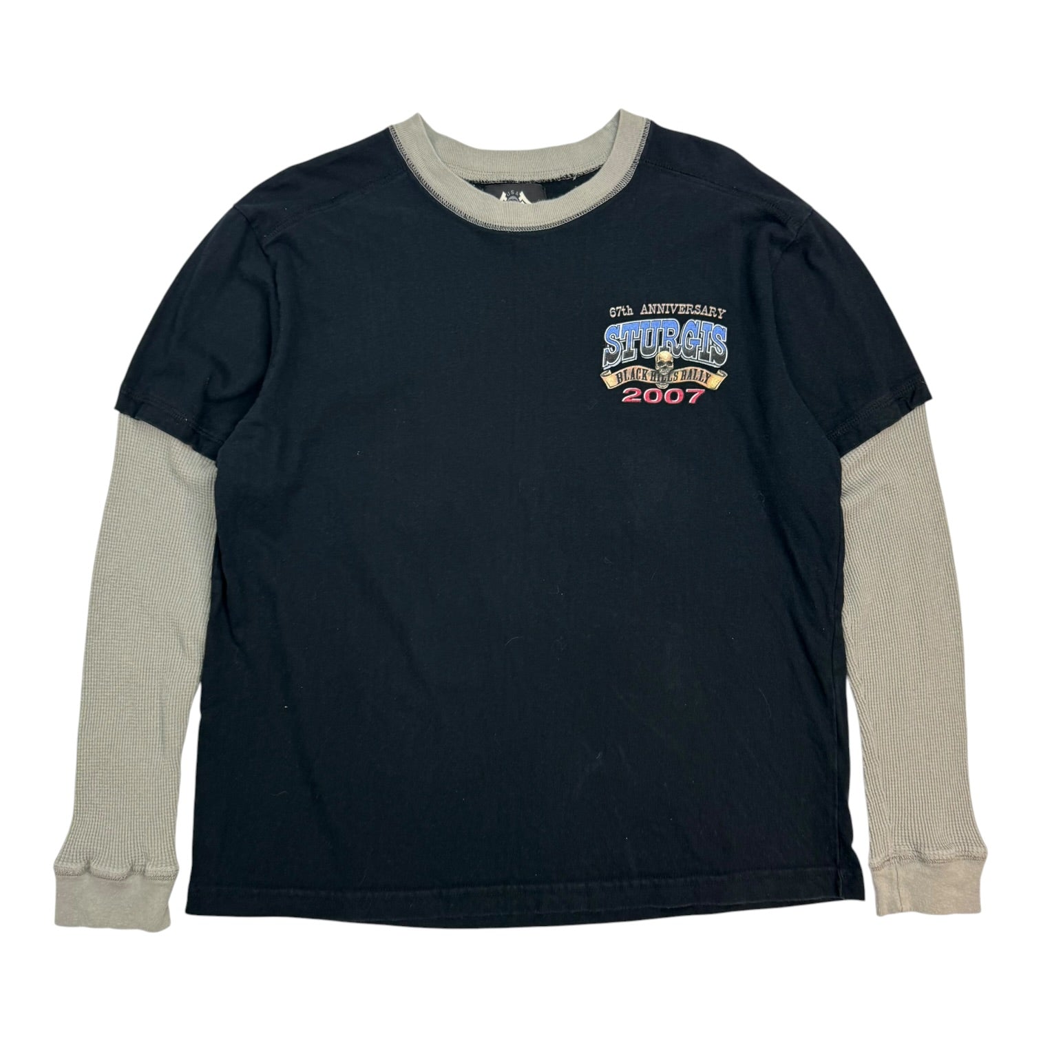 2007 Sturgis Bike Rally Double Layer L/S Tee Black