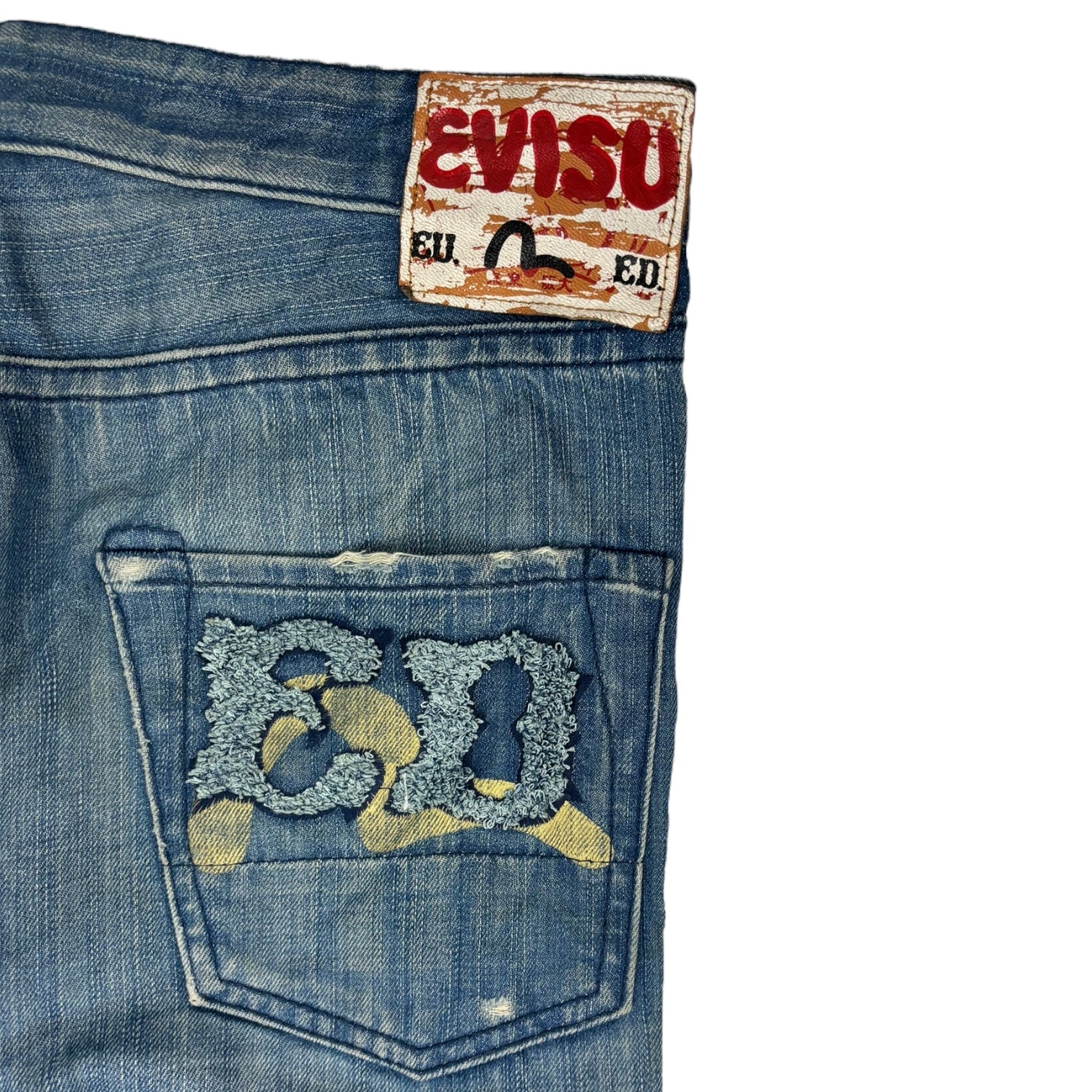 Vintage Y2K Evisu Monogram Seagull Denim Pant Medium Wash