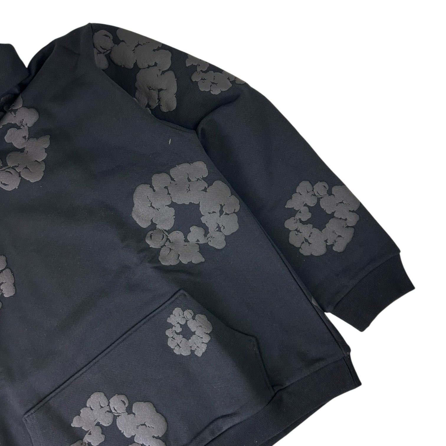 Denim Tears The Cotton Wreath Hoodie Black Monochrome