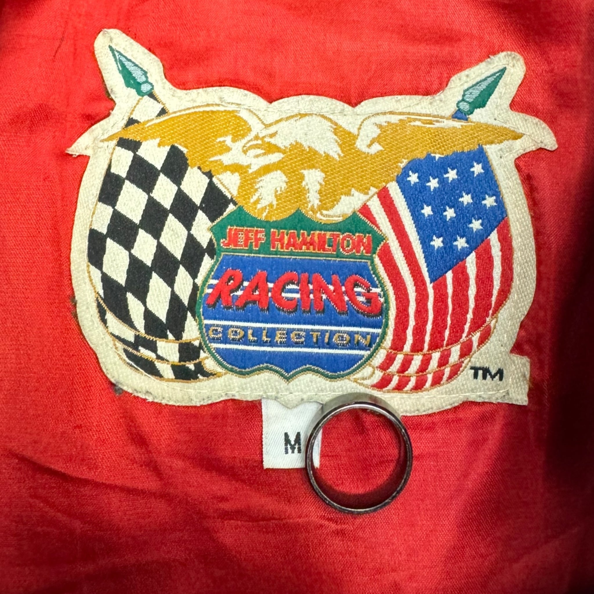 Vintage Jeff Hamilton Leather & Canvas NASCAR Jacket