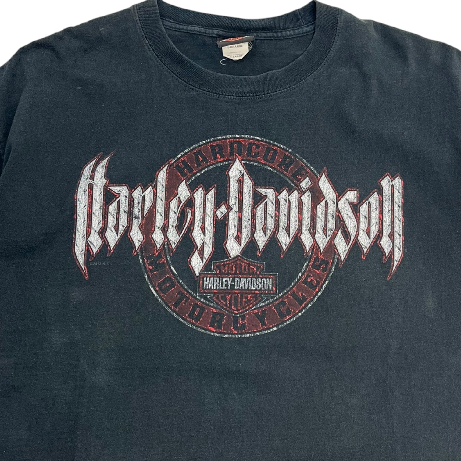 Harley Davidson Lloydminster Alberta T-Shirt Faded Black
