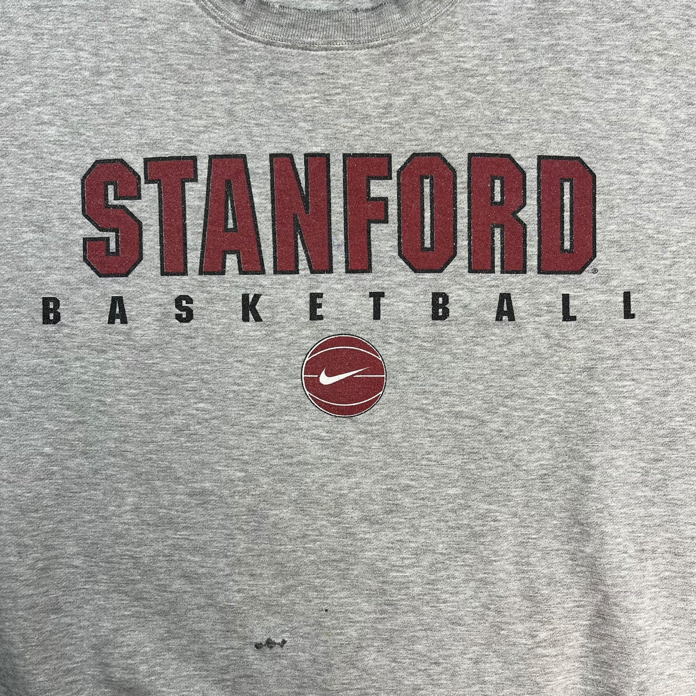 Vintage Nike Stanford Basketball Crewneck Light Grey