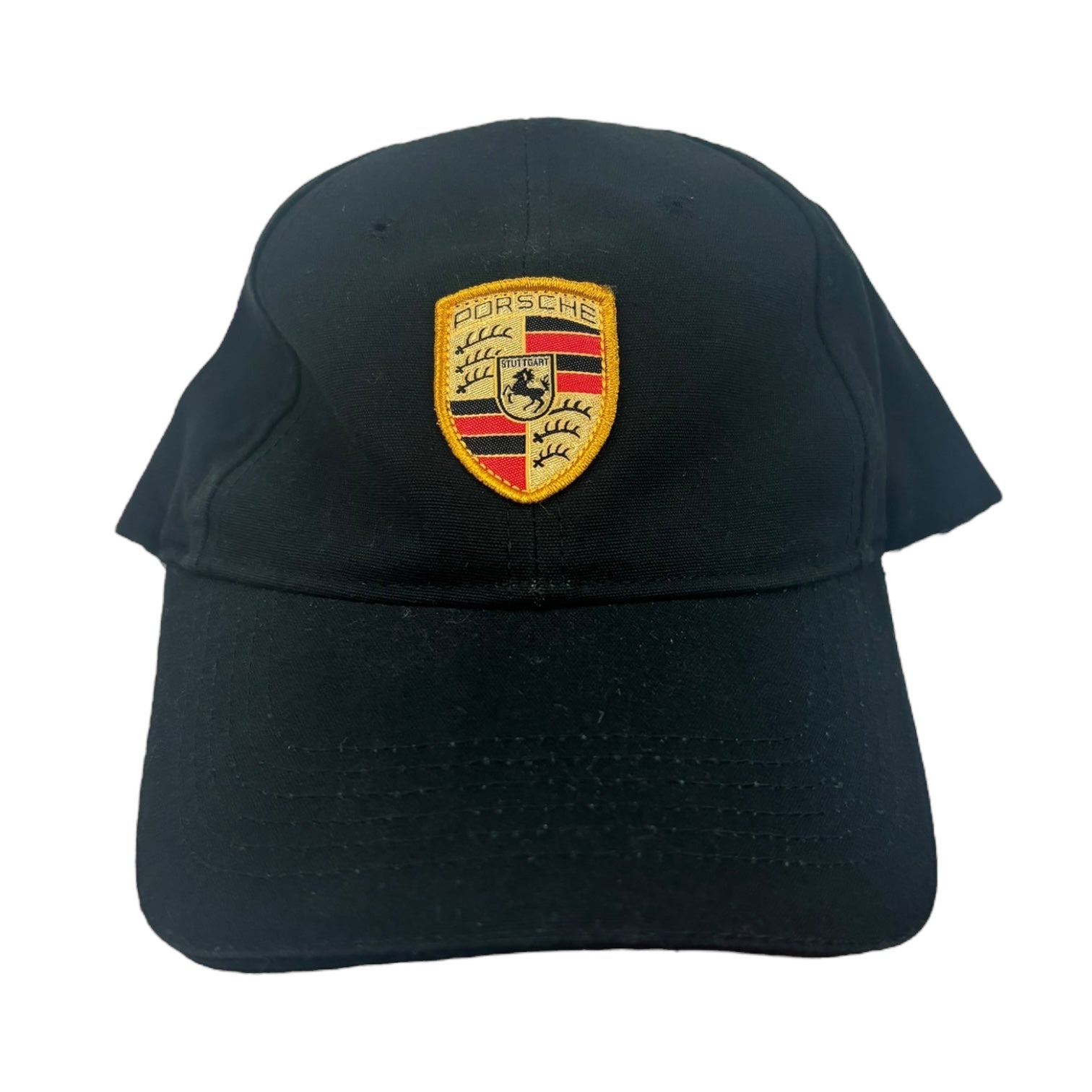 Vintage Porsche Logo StrapBack Hat Black