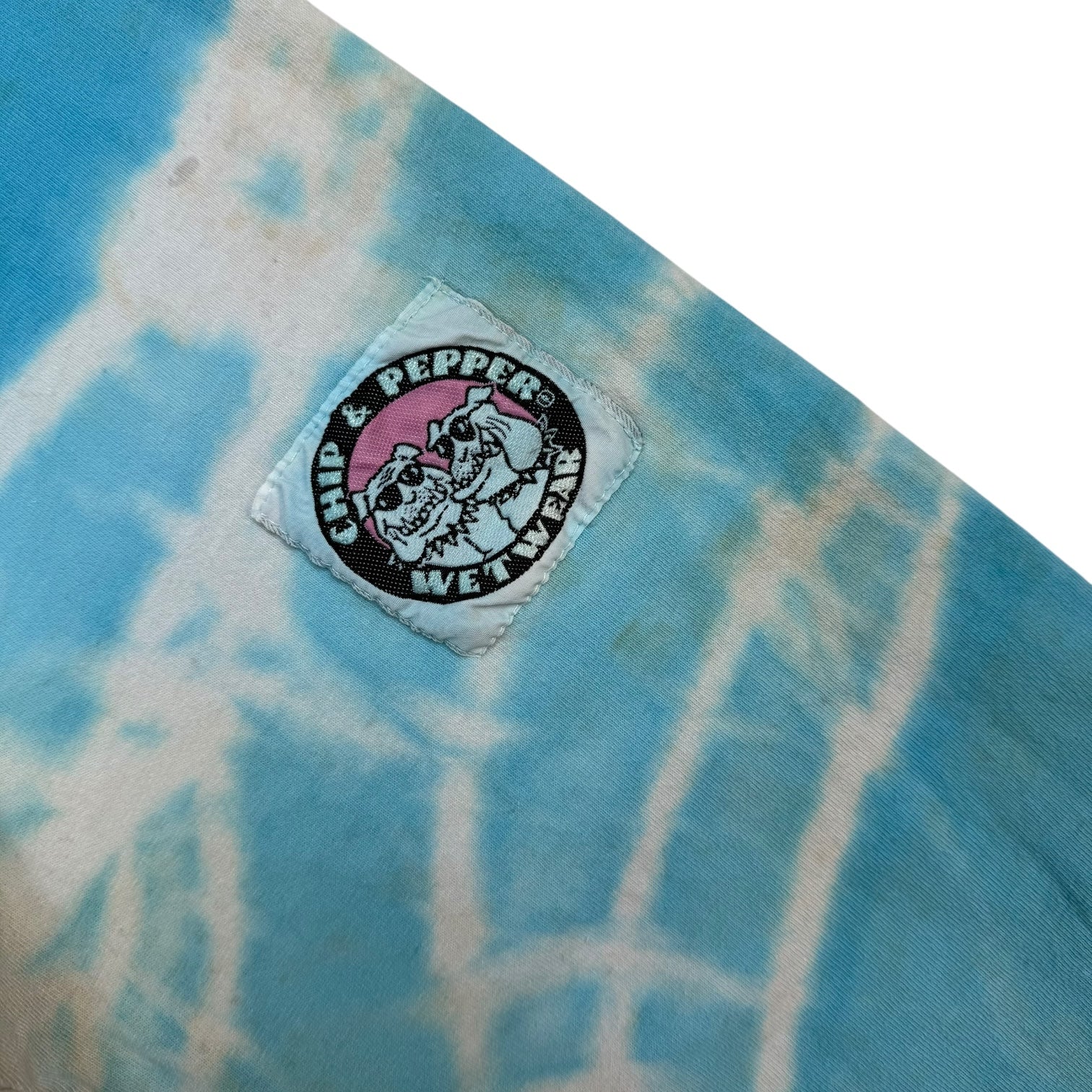 Vintage Chip & Pepper Wet Wear Tie Dye L/S Tee Blue/White