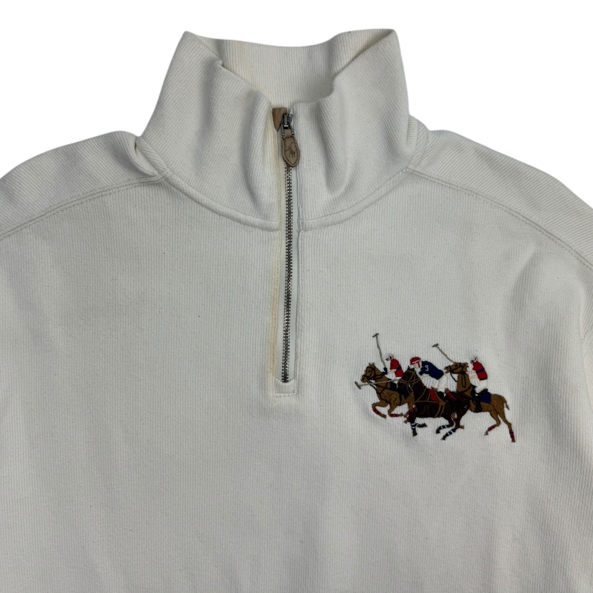 Vintage Polo Ralph Lauren Cream 1/4 Zip Sweater