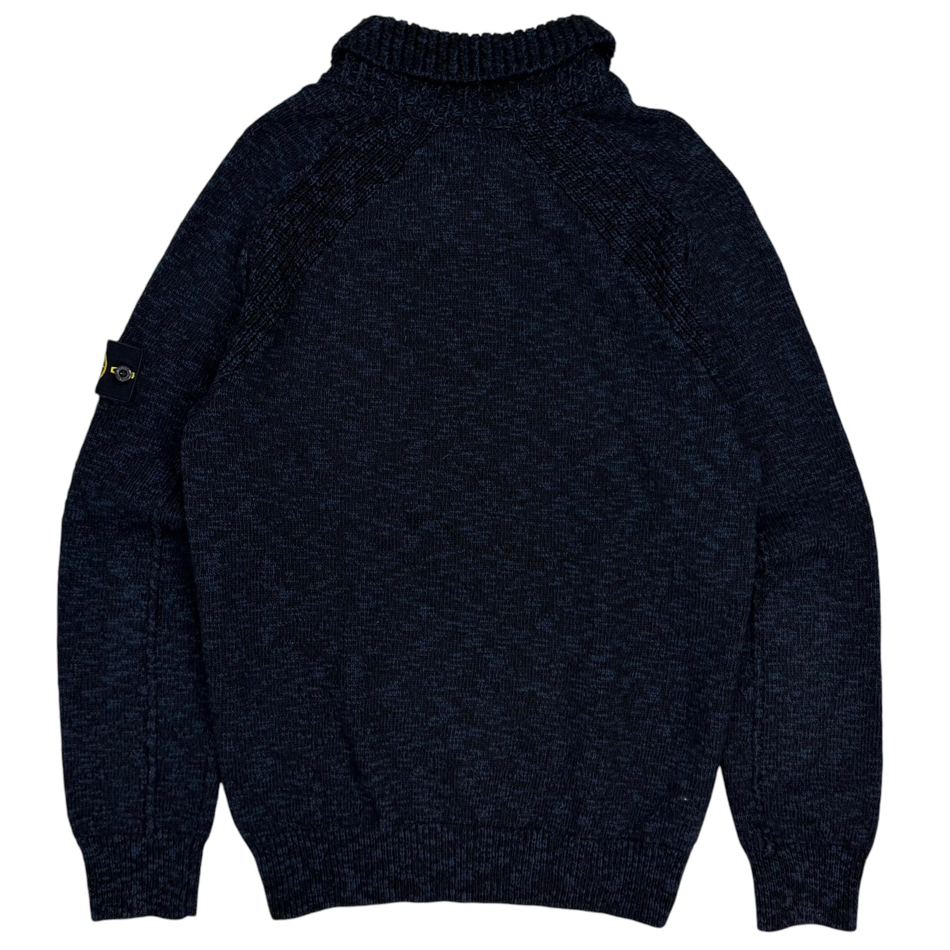 Stone Island Shawl Collar Sweater Navy