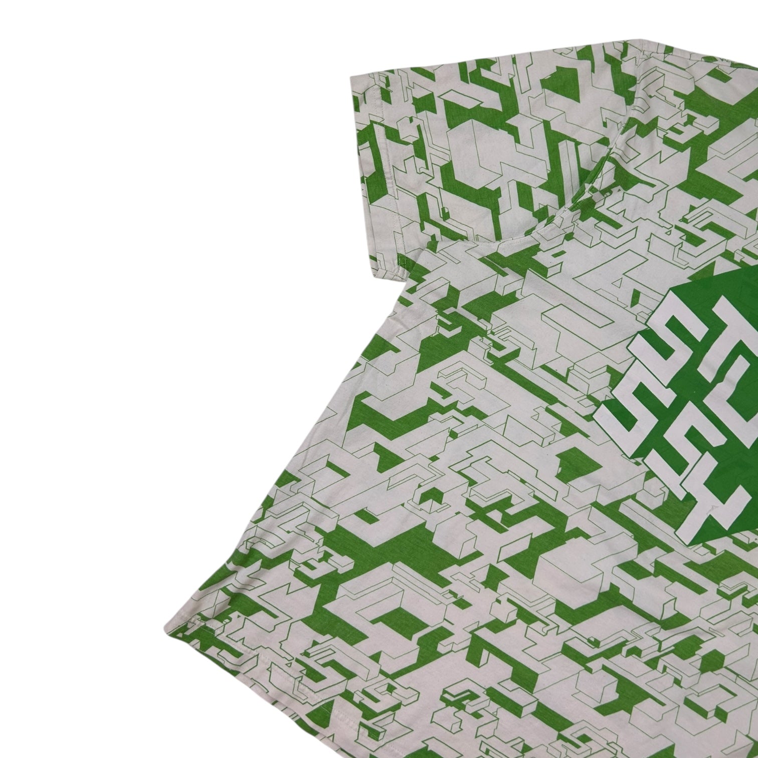 Vintage Stussy X Delta All Over Print T-Shirt White/Green