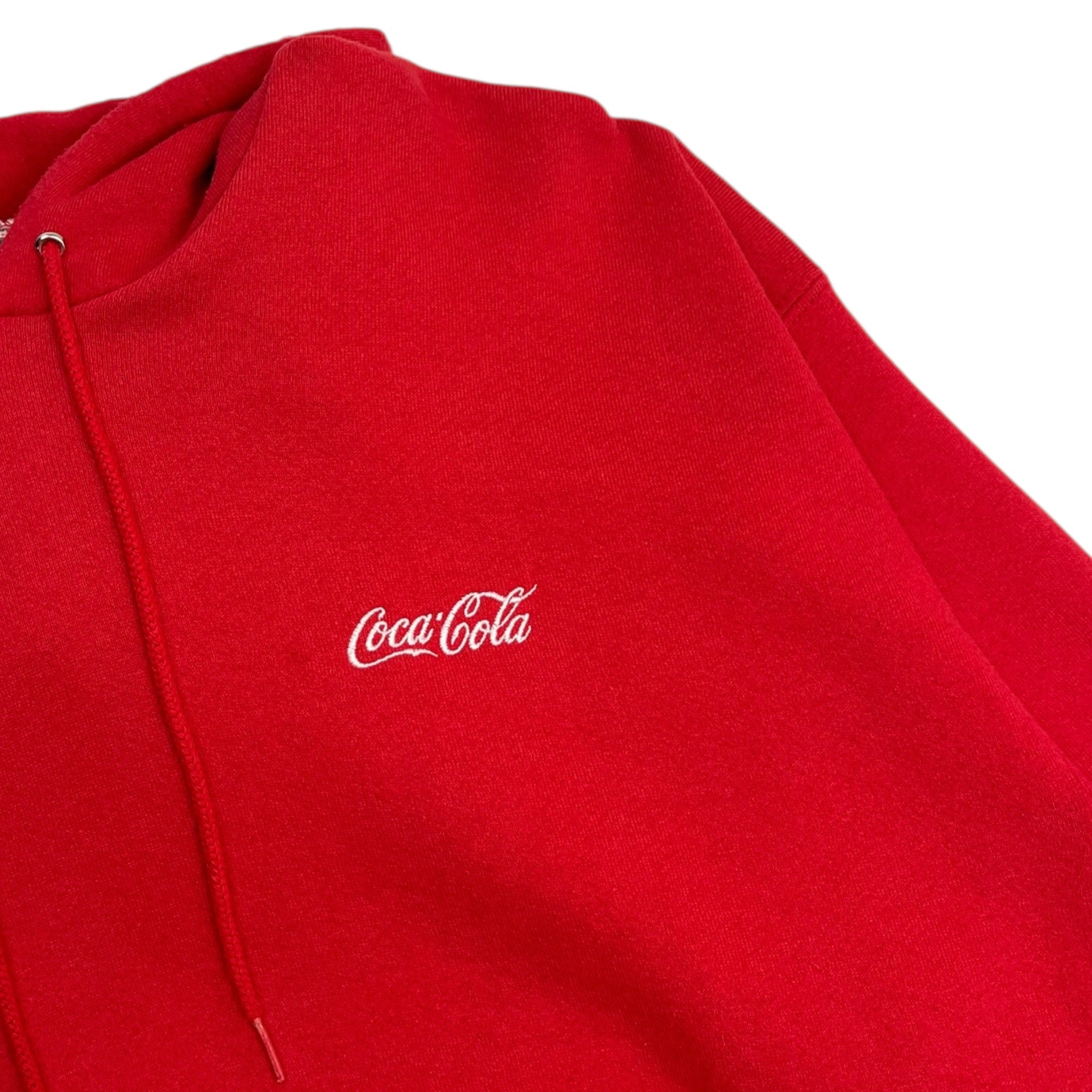 Vintage Coca-Cola Hooded Sweatshirt Red