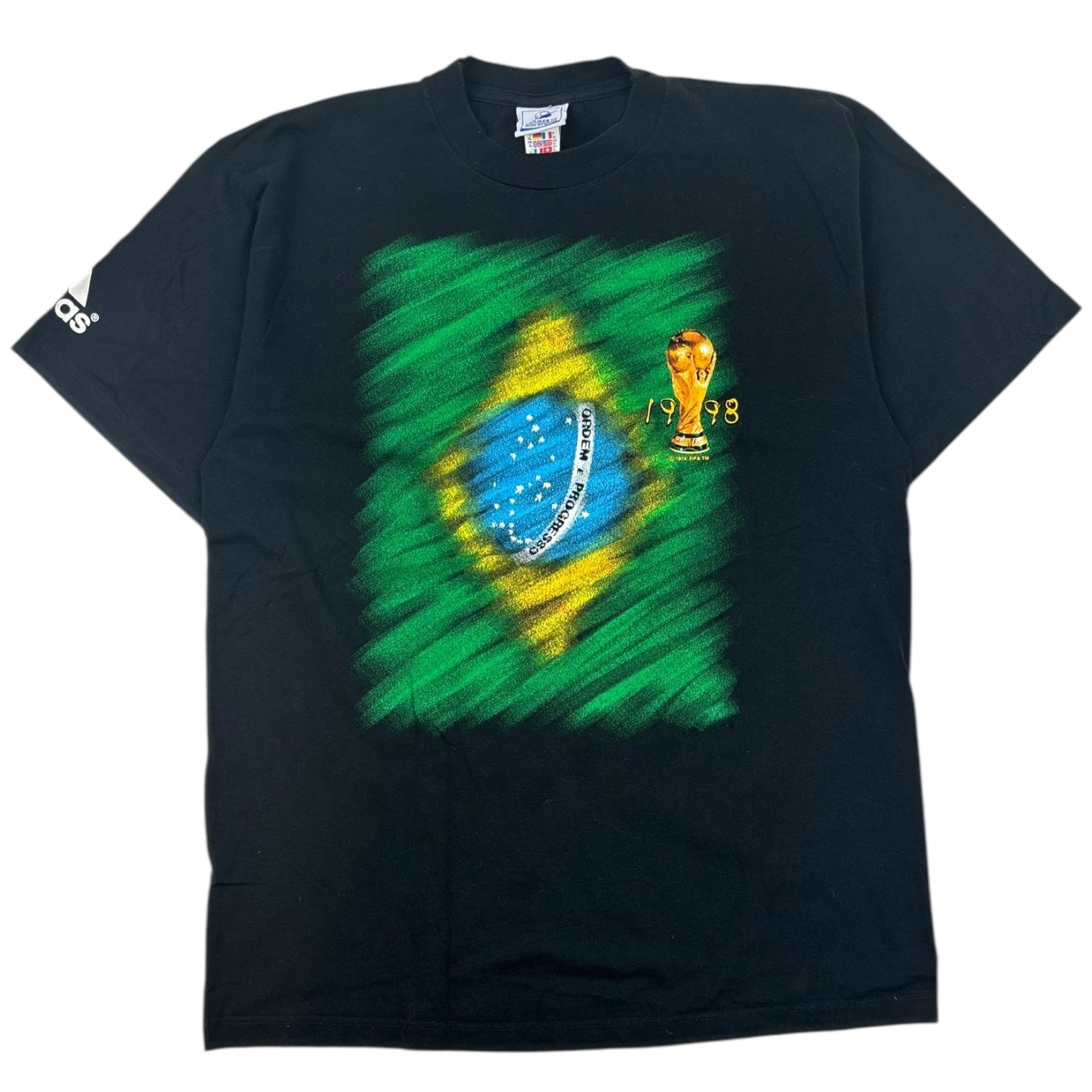 Vintage 1998 Fifa World Cup Brazil T-Shirt Black