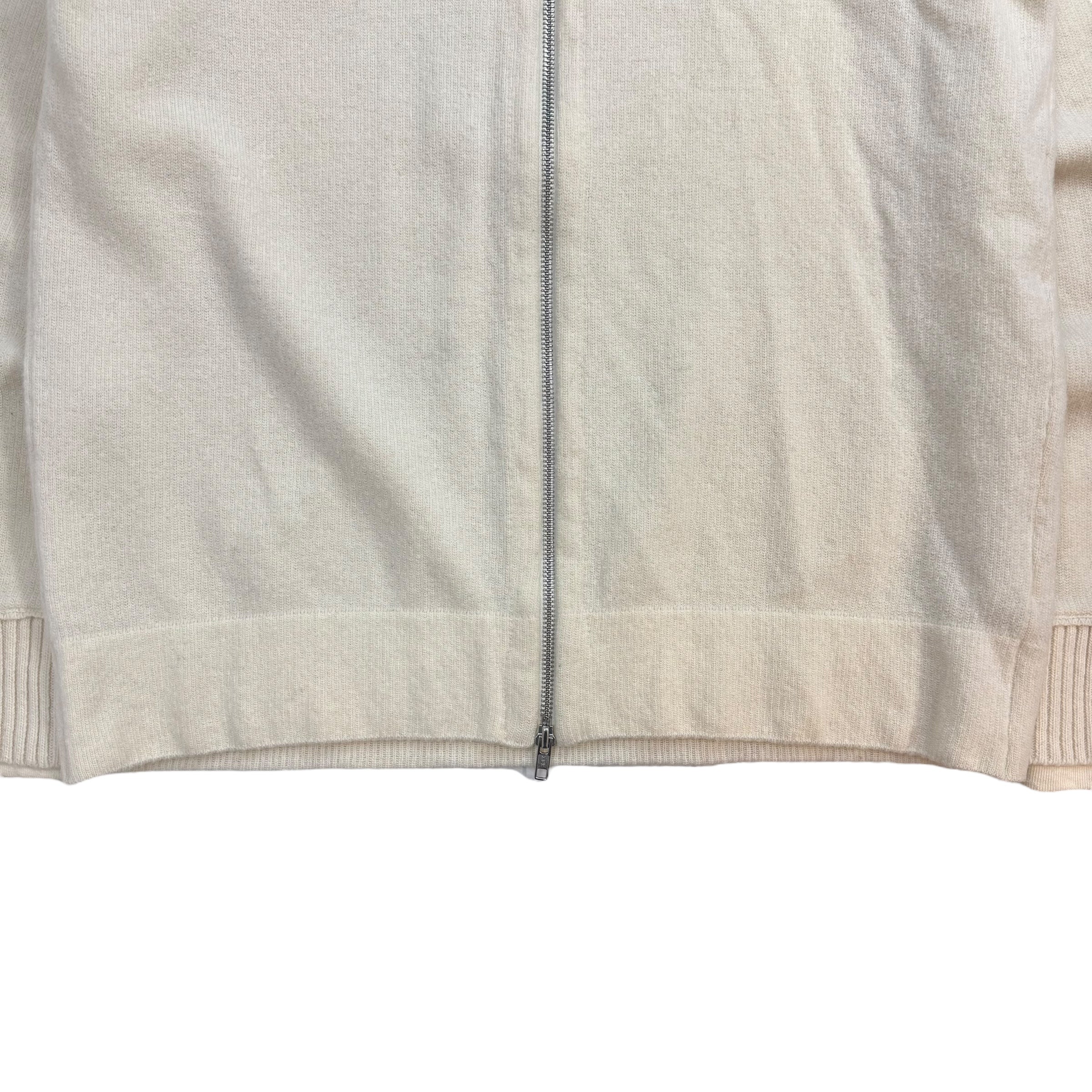 Vintage Stone Island Denims Zip Up Knit Sweater Cream