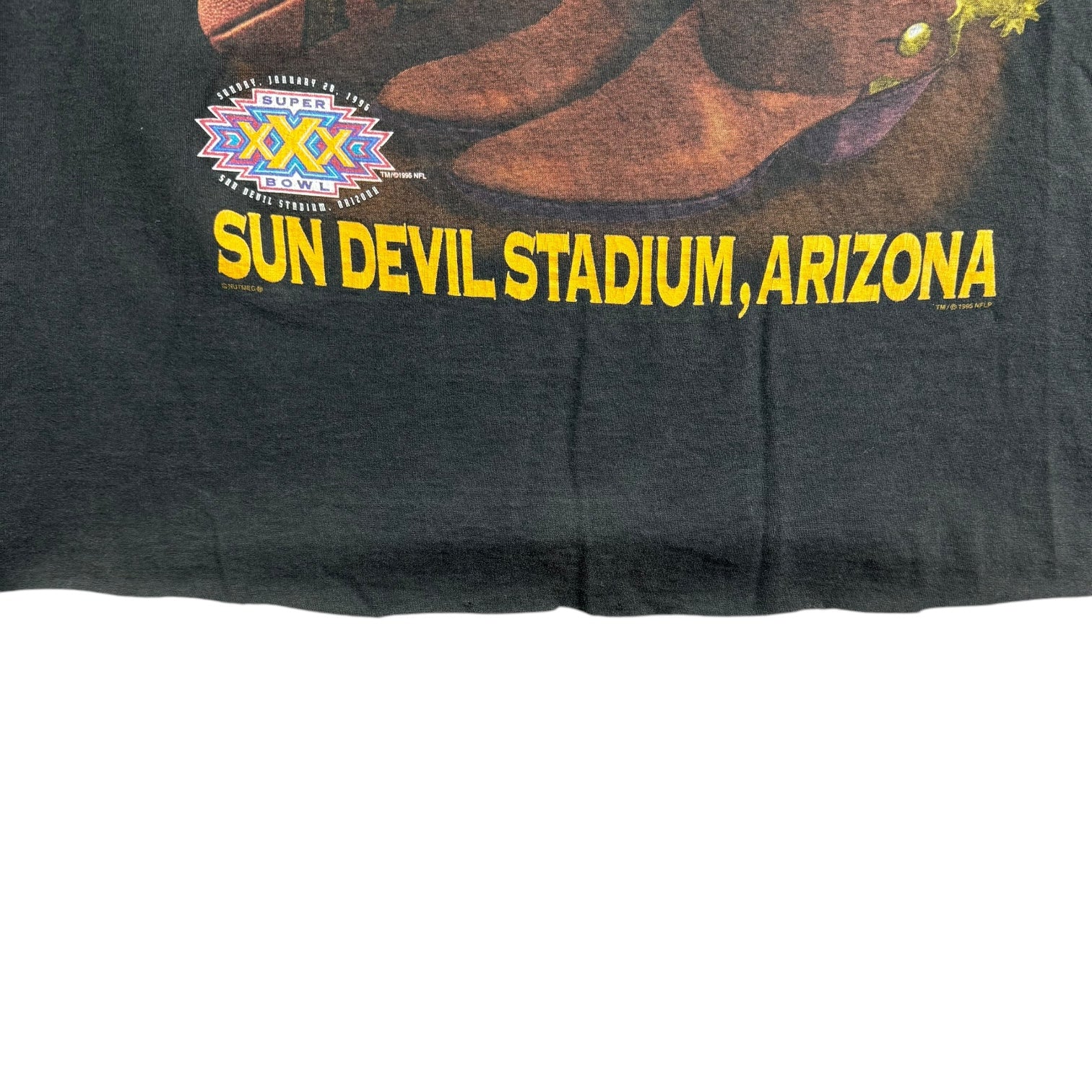 1995 Lee Sports Super Bowl XXX Tee Faded Black