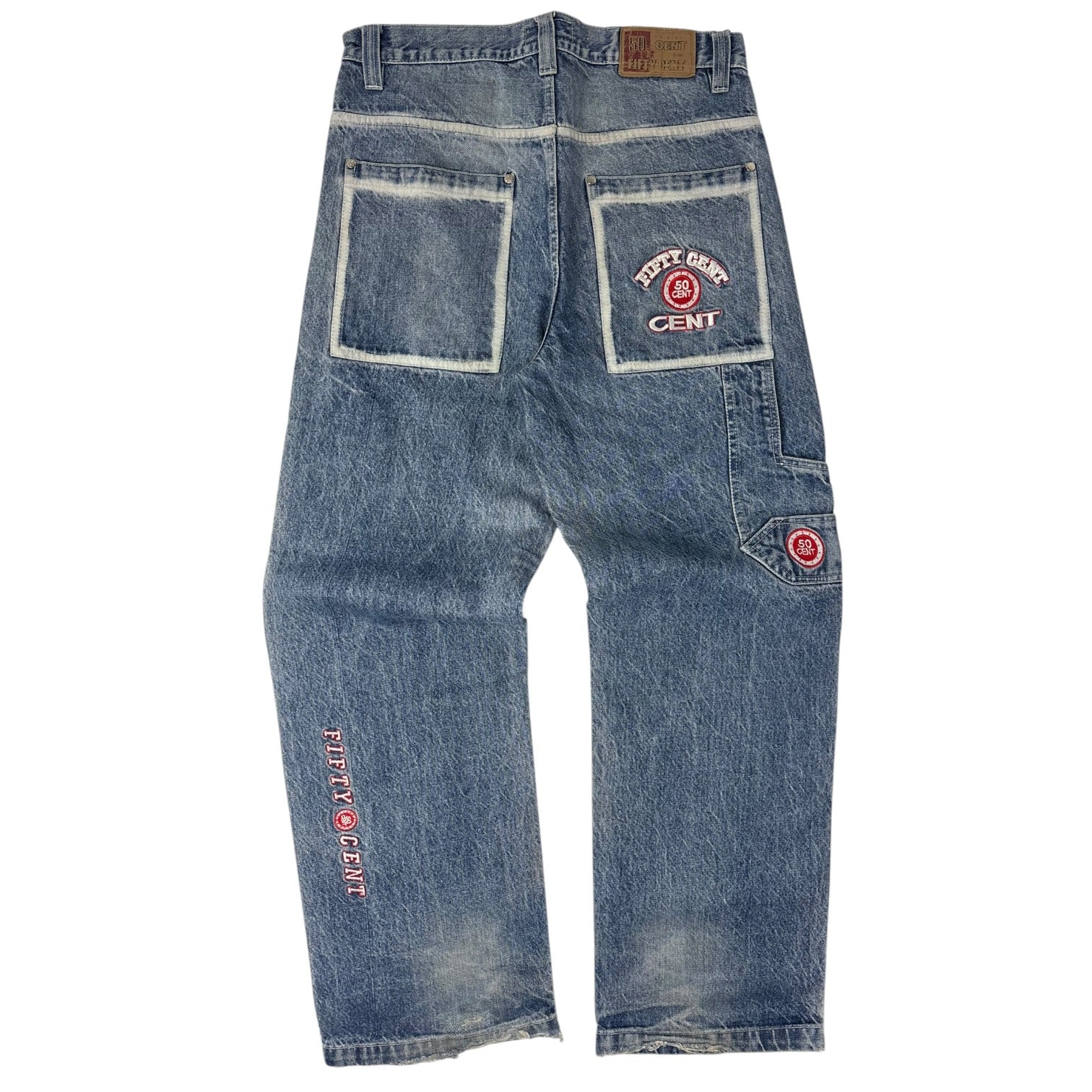 Vintage Y2K 50-Cent Contrast Accented Panel Jeans