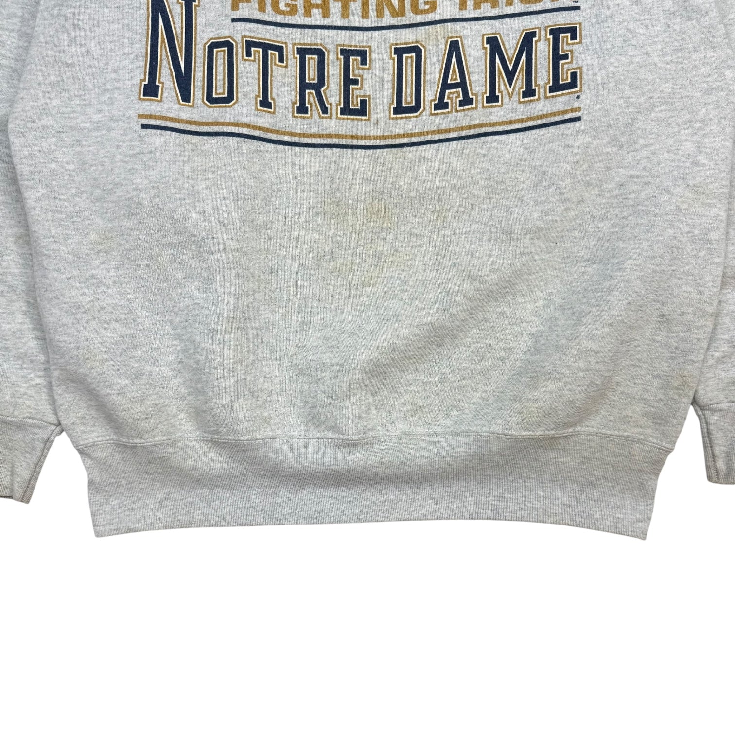 Vintage Notre Dame Fighting Irish Crewneck Grey