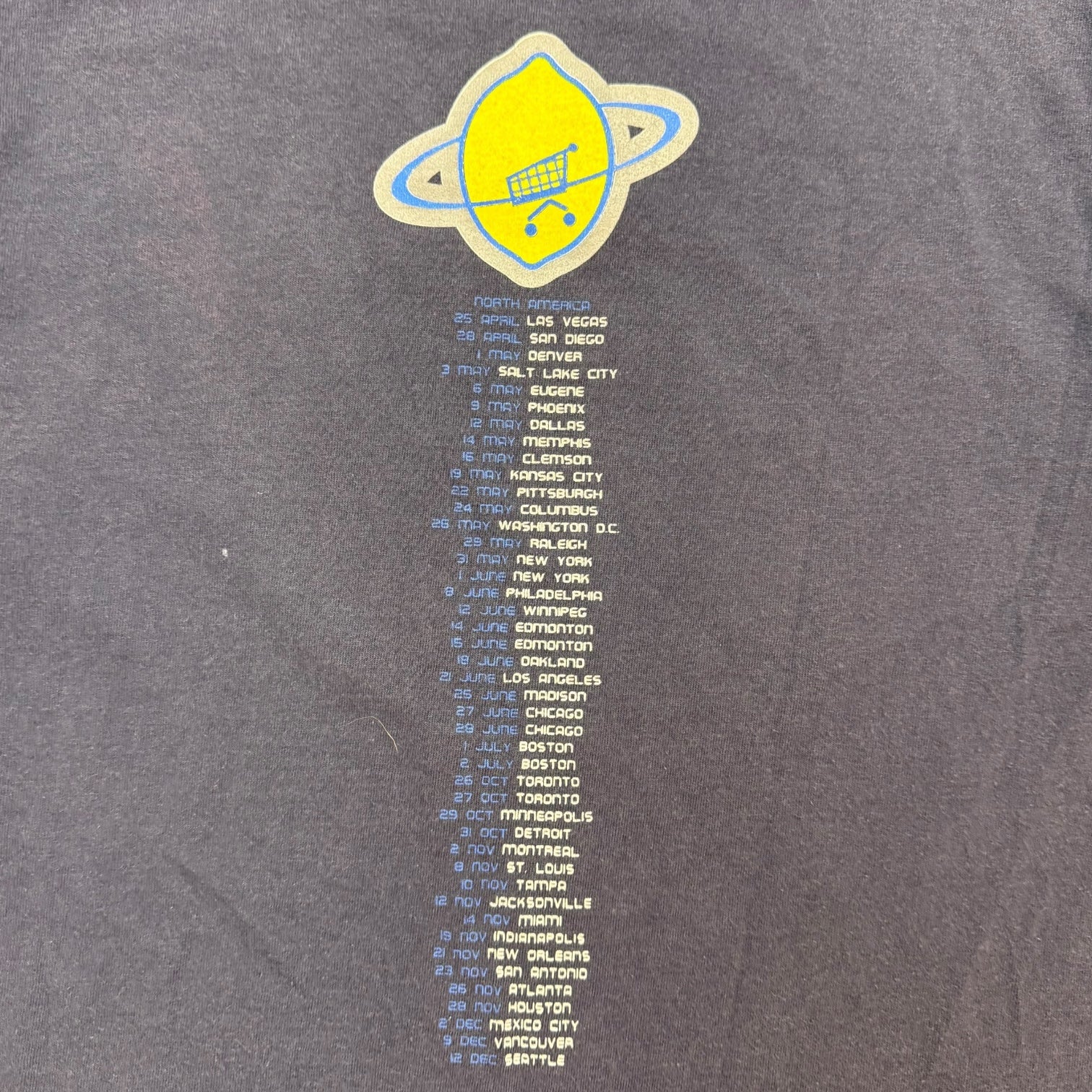 1990s U2 Popmart World Tour Tee Navy Blue