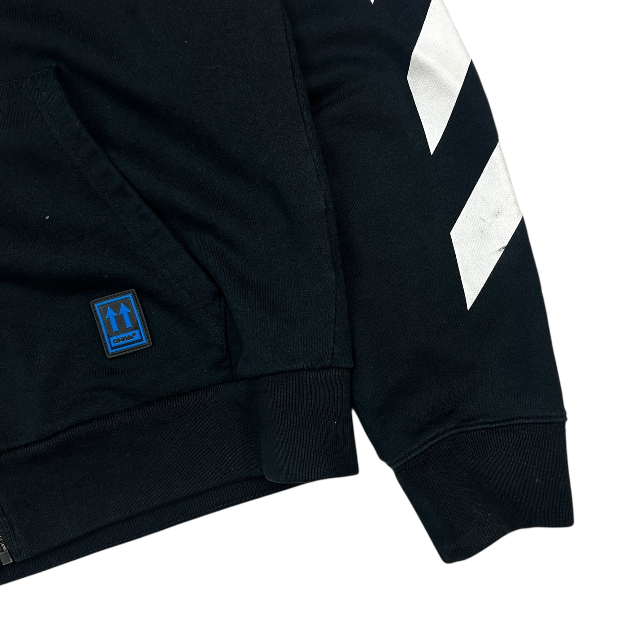 Off White Incomputa Zip Up Hoodie Black