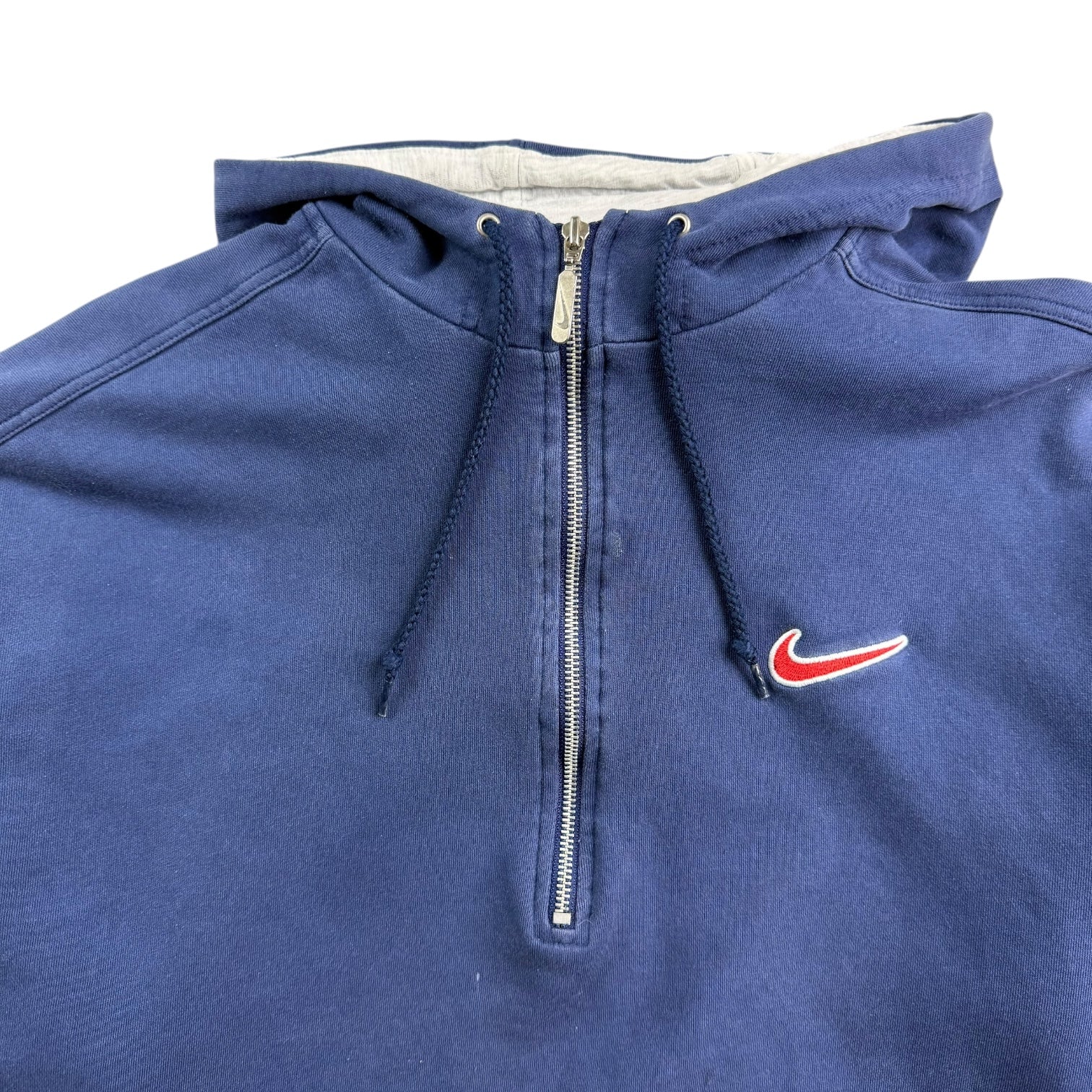 Vintage Nike Half Zip Hoodie Blue/Grey