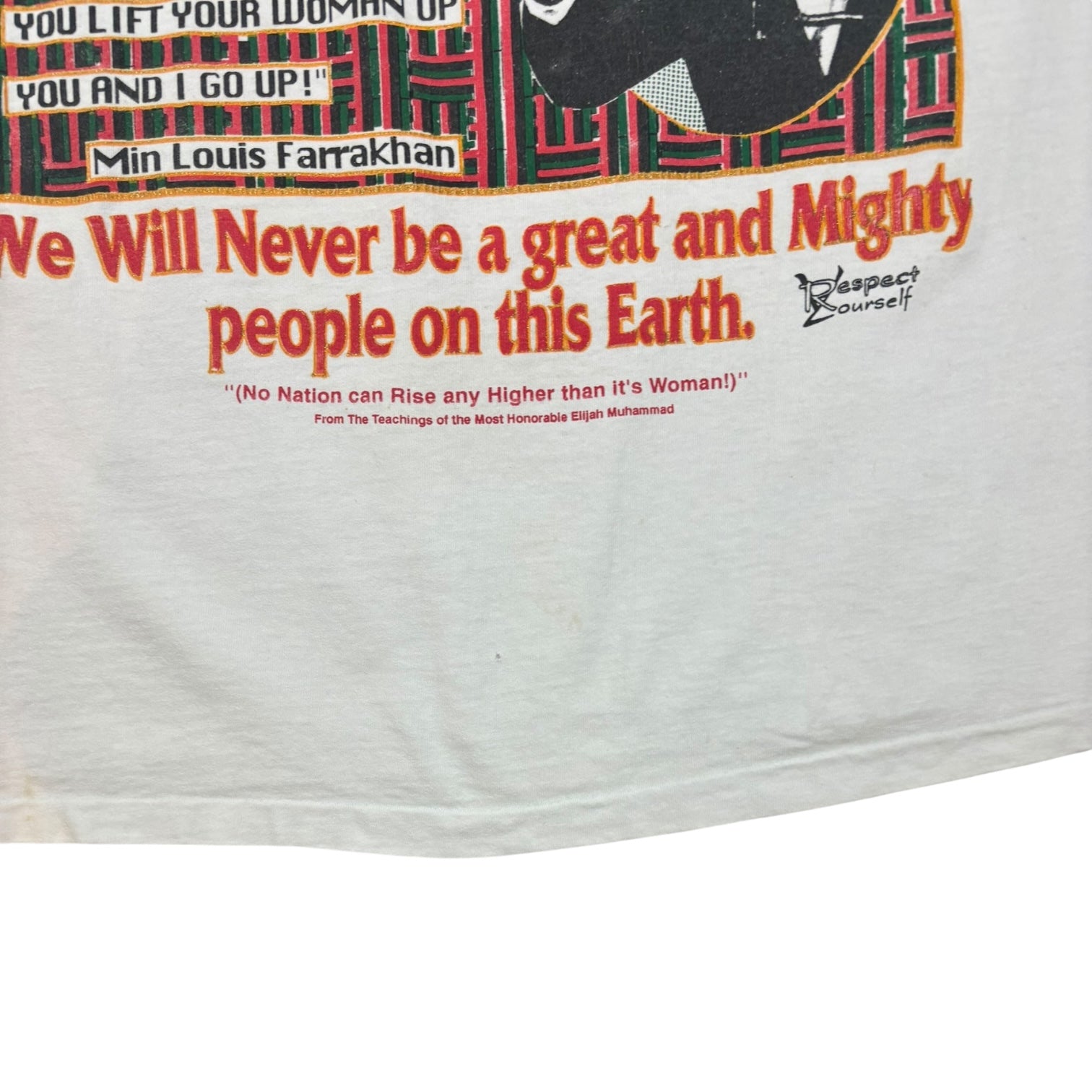 Vintage Min Louis Farrakhan “Until We Learn” T-Shirt White