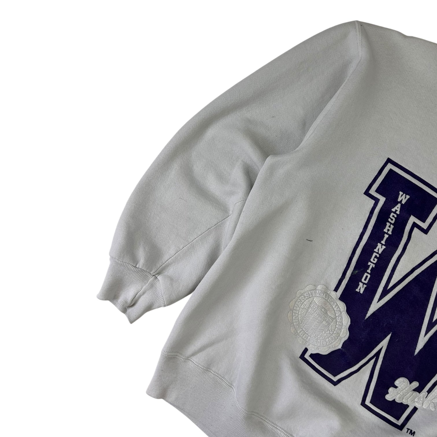 Vintage Washington Huskies Crewneck Sweatshirt White