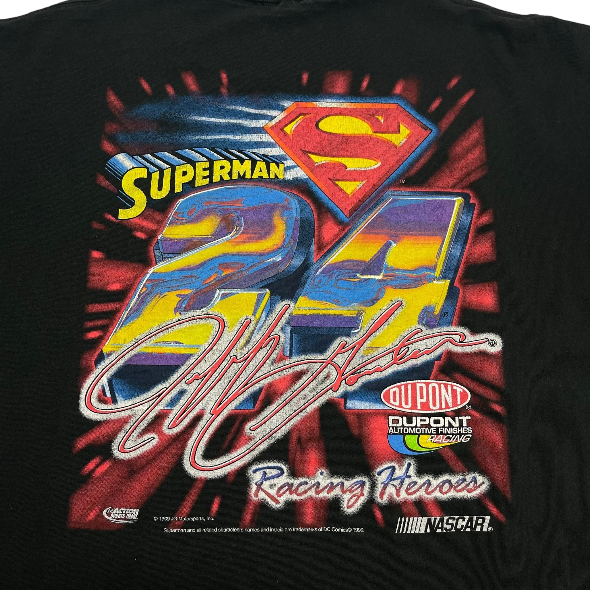 1999 Jeff Gordon Superman NASCAR Racing T-Shirt