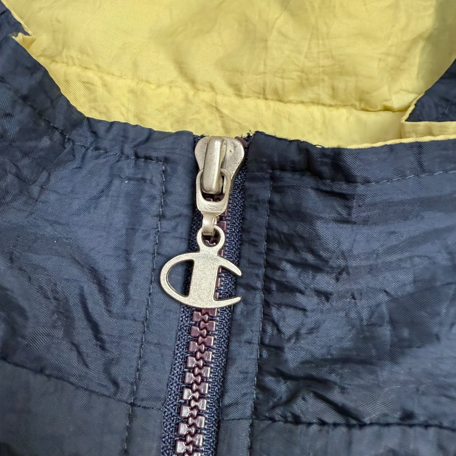 Vintage Champion University Of Notre Dame Windbreaker Jacket Blue/Gold