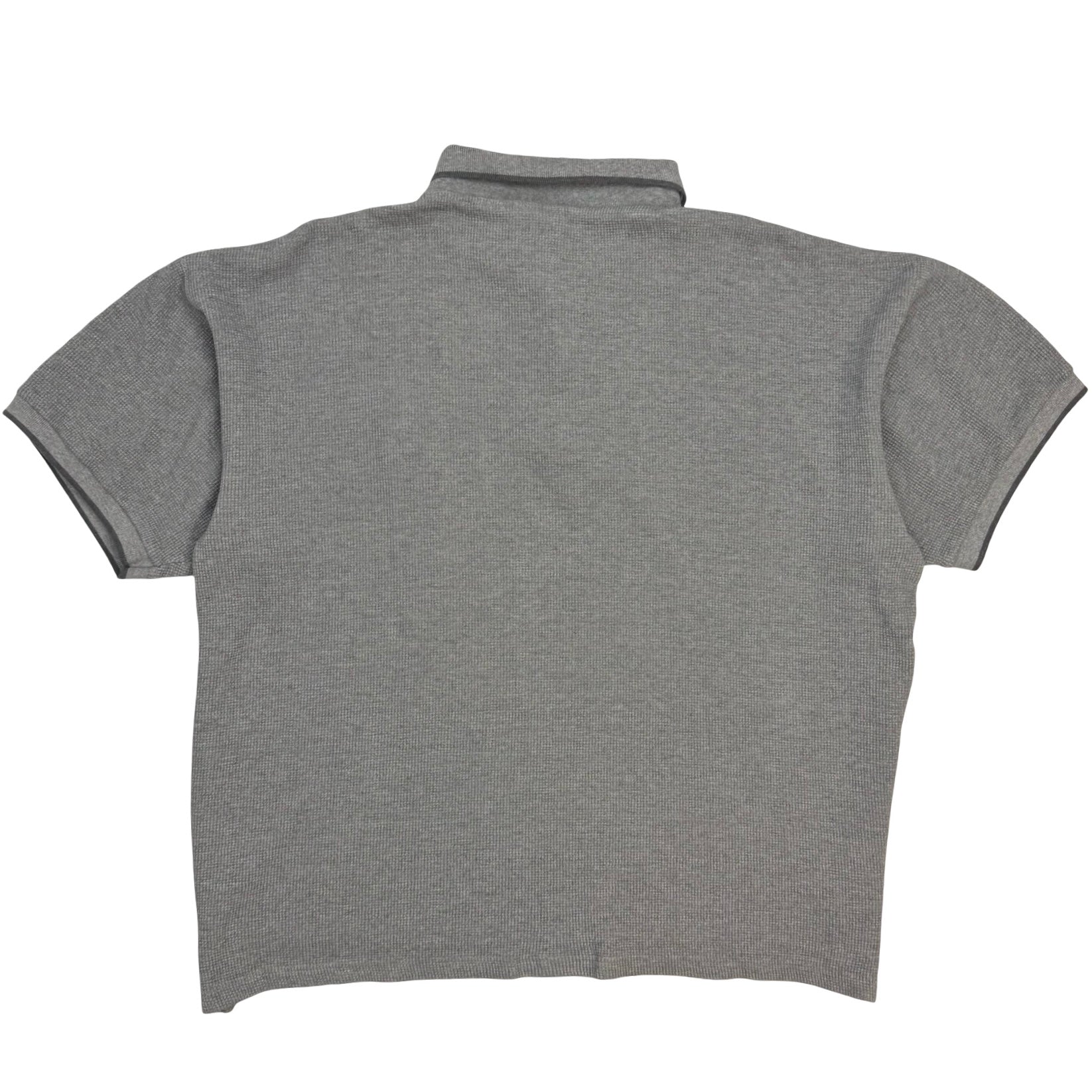 Vintage Looney Tunes Daffy Duck Waffle Knit Embroidered Polo Grey