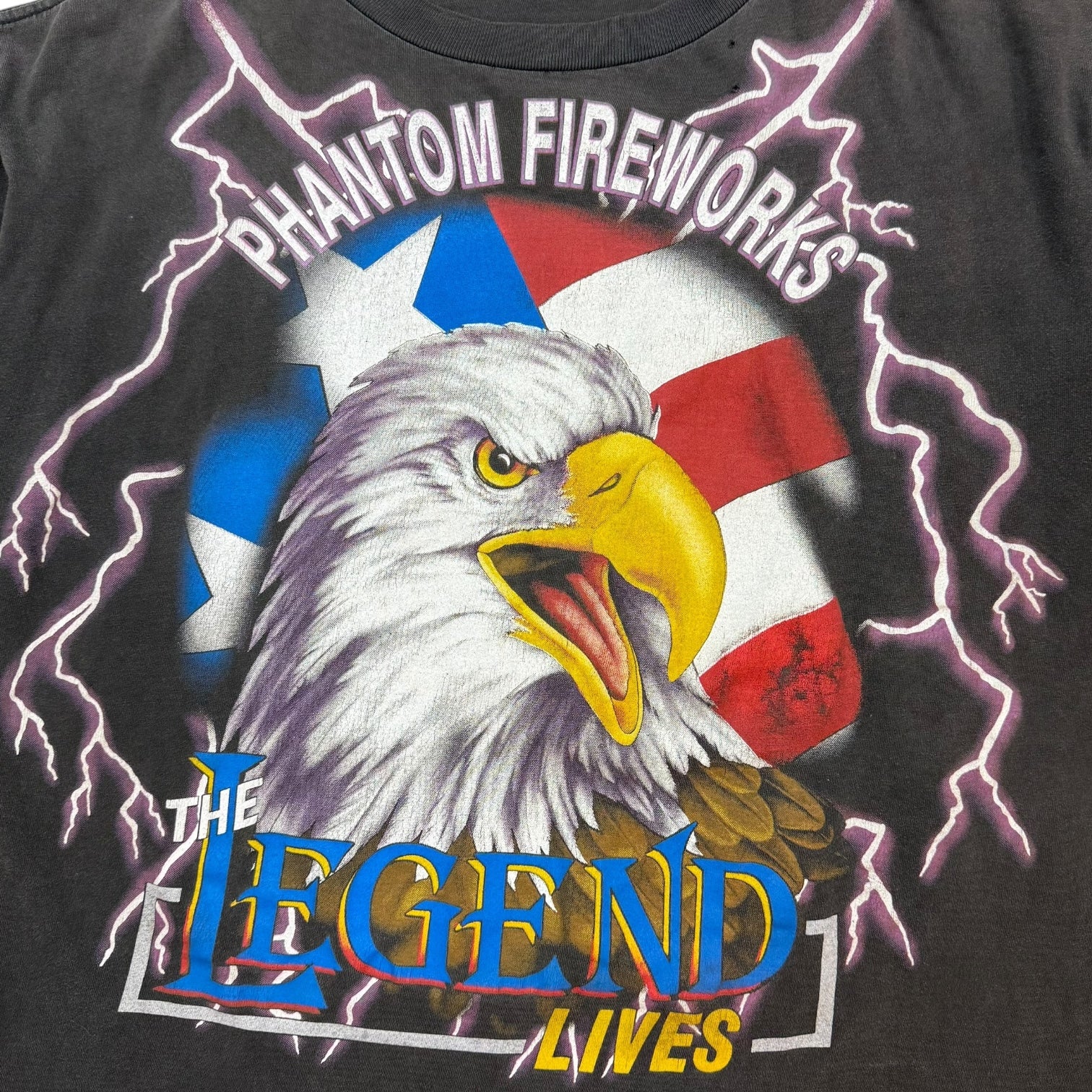 Vintage American Thunder Phantom Fireworks Tee Black