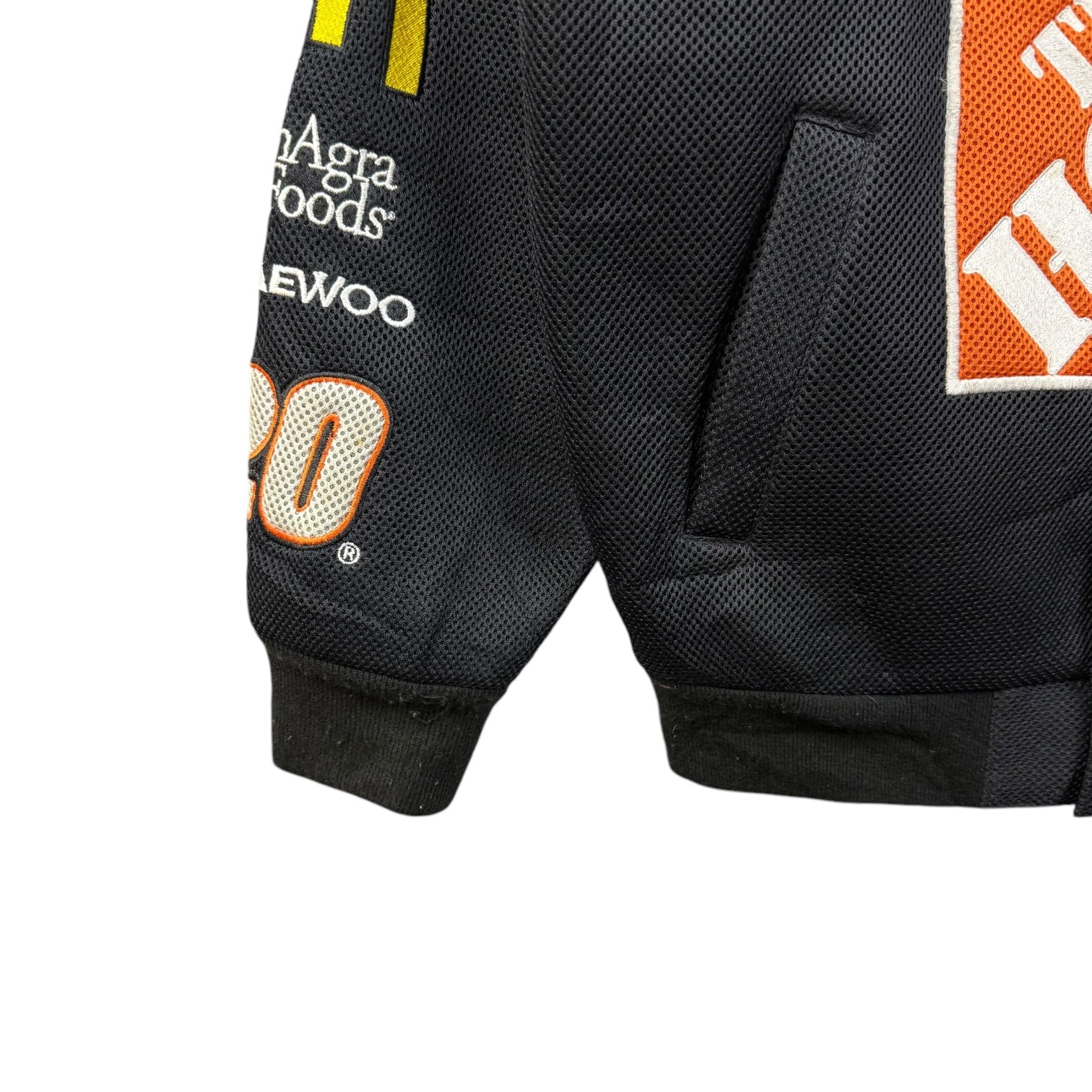 Vintage Jeff Hamilton NASCAR Tony Stewart Mesh Racing Jacket Black