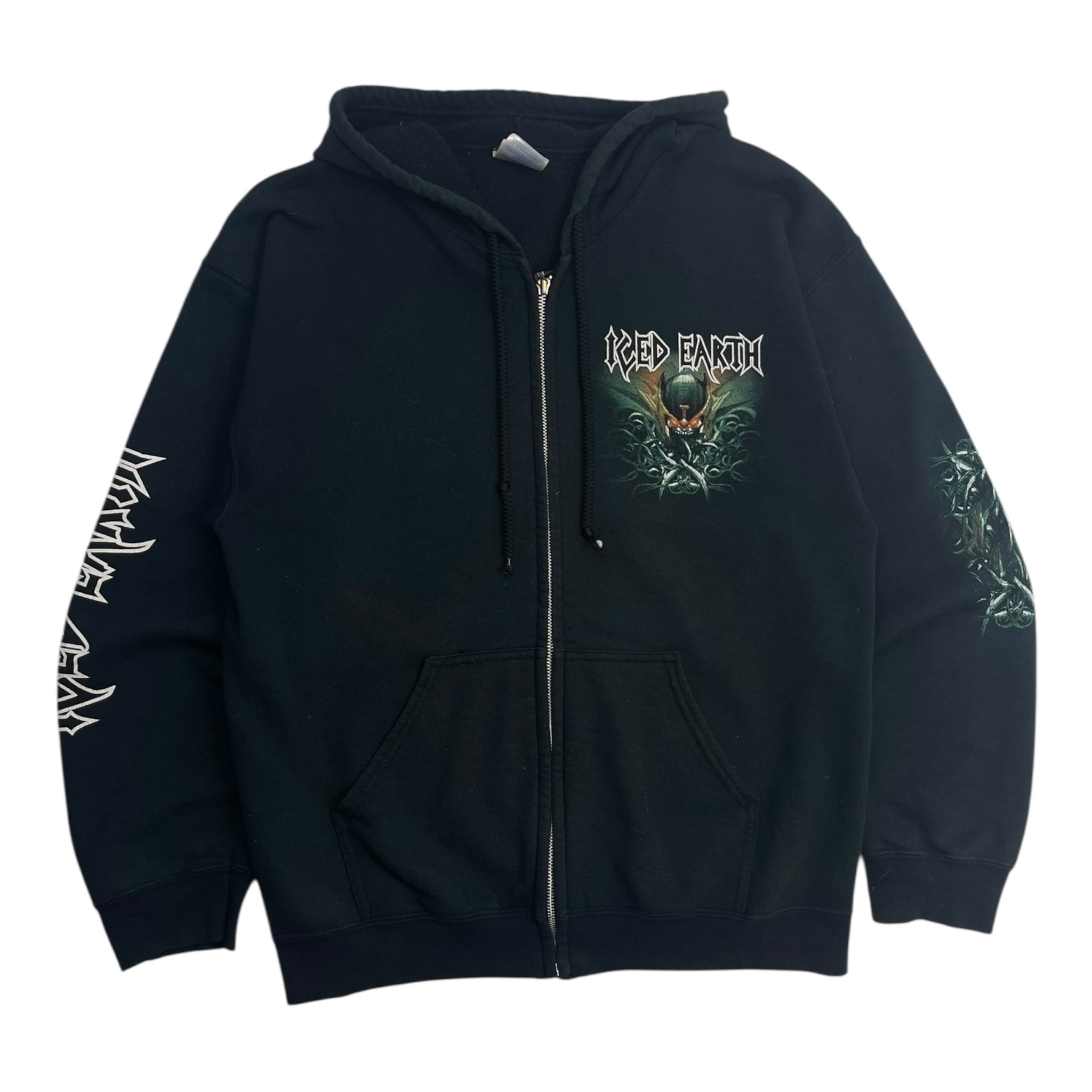 Y2K Iced Earth "Dystopia" Metal Band Zip Hoodie