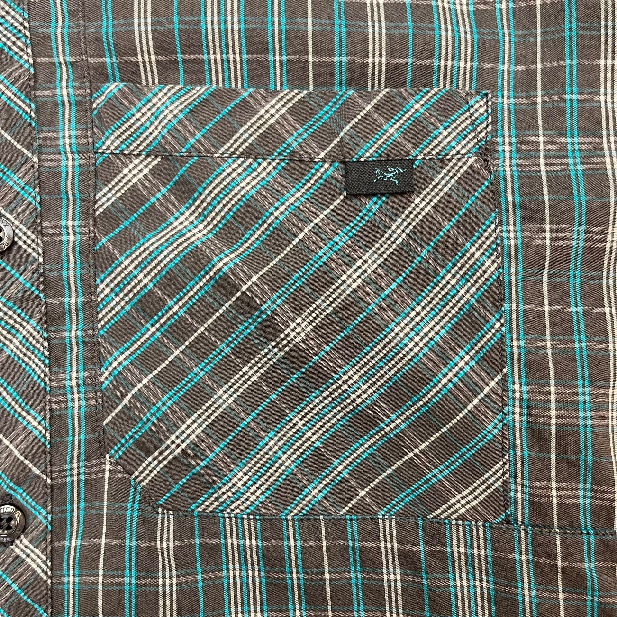 Arc’teryx Button Up Shirt Plaid Blue/Grey