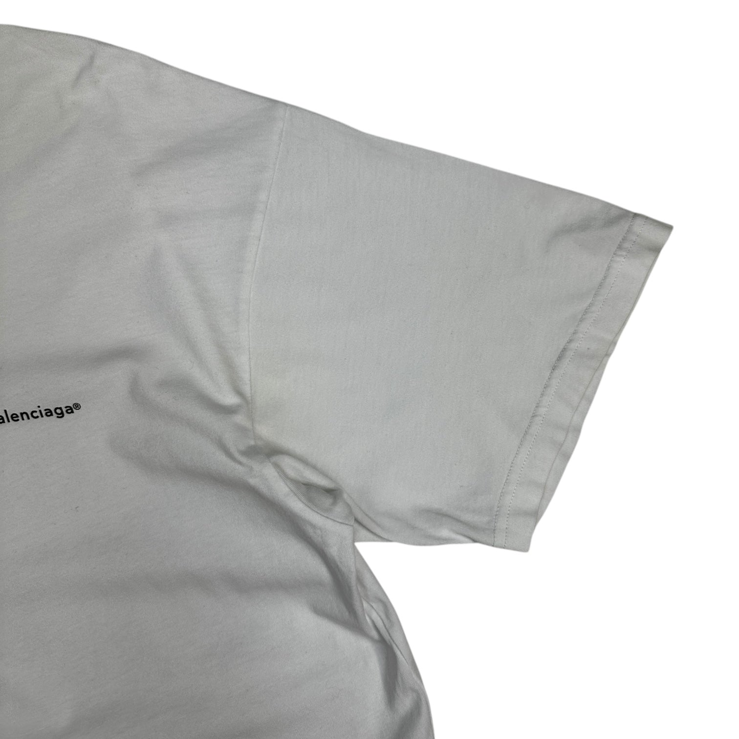 Balenciaga Logo Cotton T-Shirt White